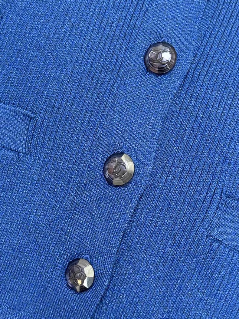Chanel Chanel Lapel two-pocket double-c sleeve label knitted card Size XS / US 0-2 / IT 36-38 - 4 Thumbnail