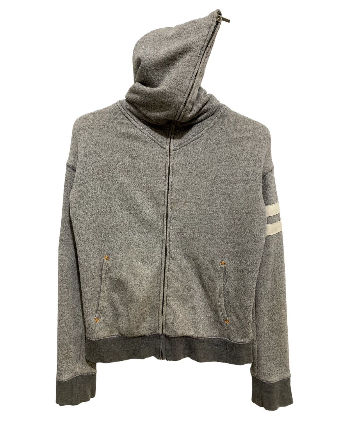 image of Archival Clothing x If Six Was Nine Tate Full Ziphoodie Japanese Inspired Thombowne in Grey (Size M