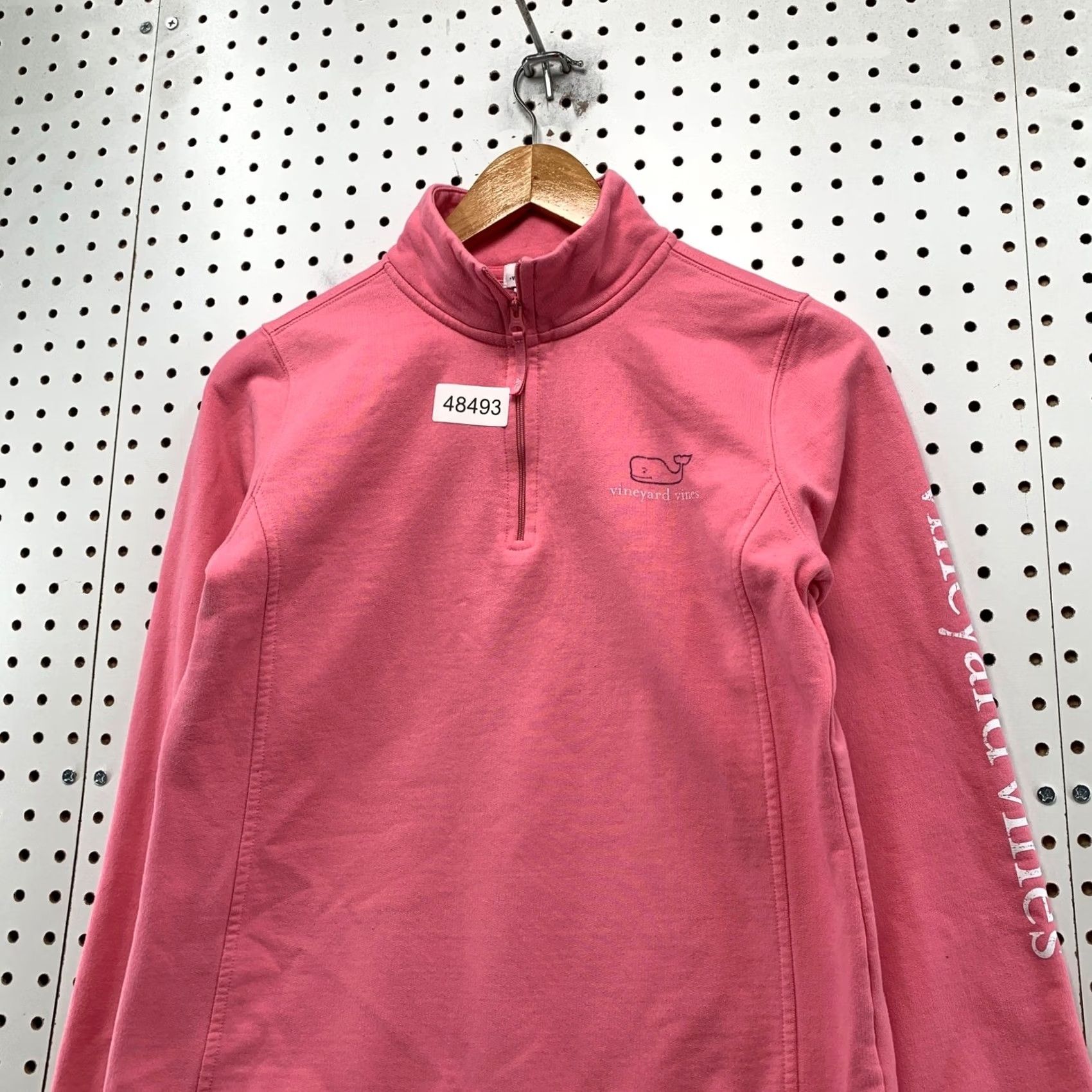Vineyard Vines Vineyard Vines Womens Small Pink Long Sleeve Pullover Whale Logo Quarter Zip Size S / US 4 / IT 40 - 6 Thumbnail