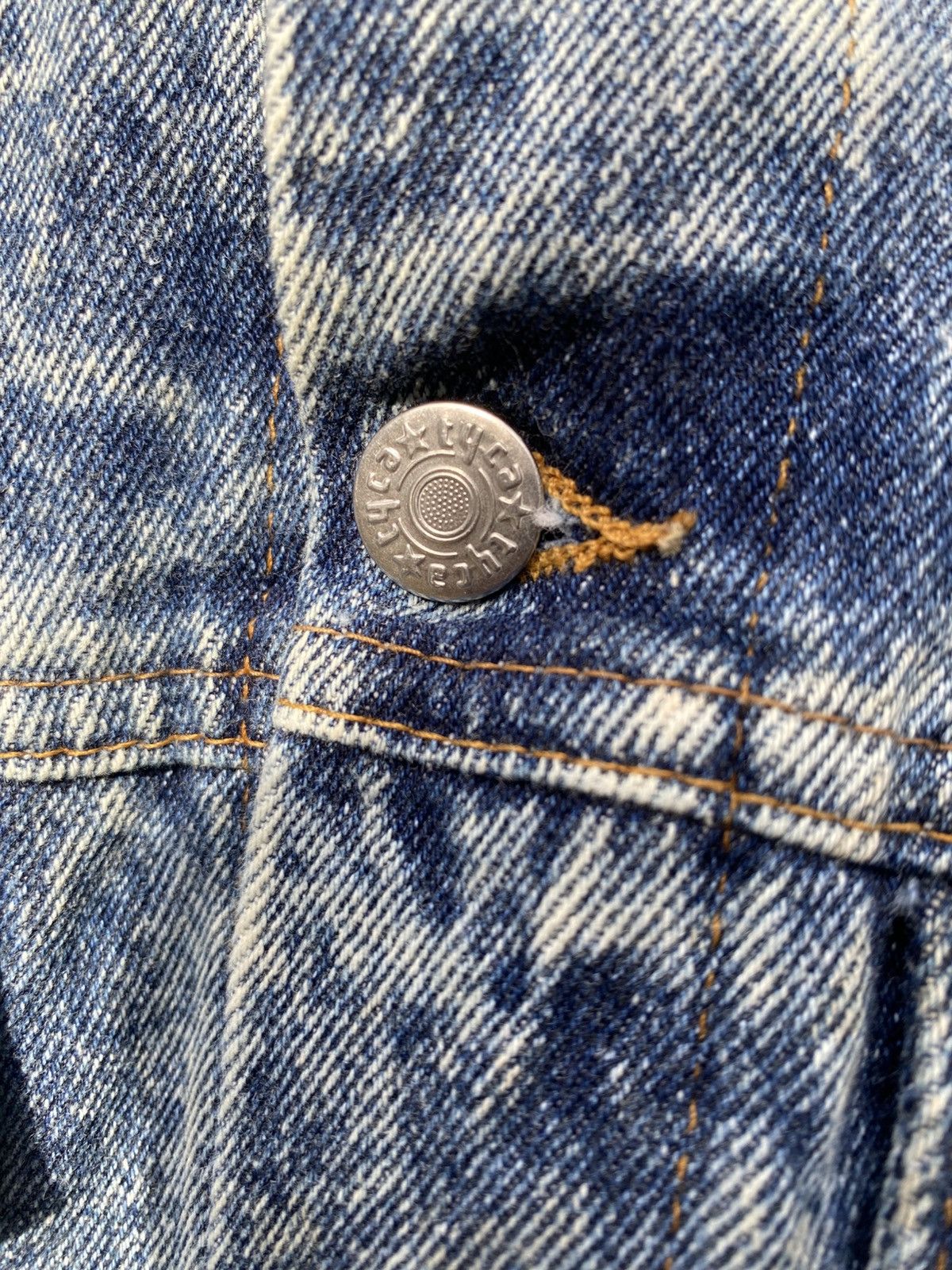 Vintage Vtg Made USA Smith & Wesson Logo Acid Stone Wash Jean Jacket Size US S / EU 44-46 / 1 - 7 Thumbnail