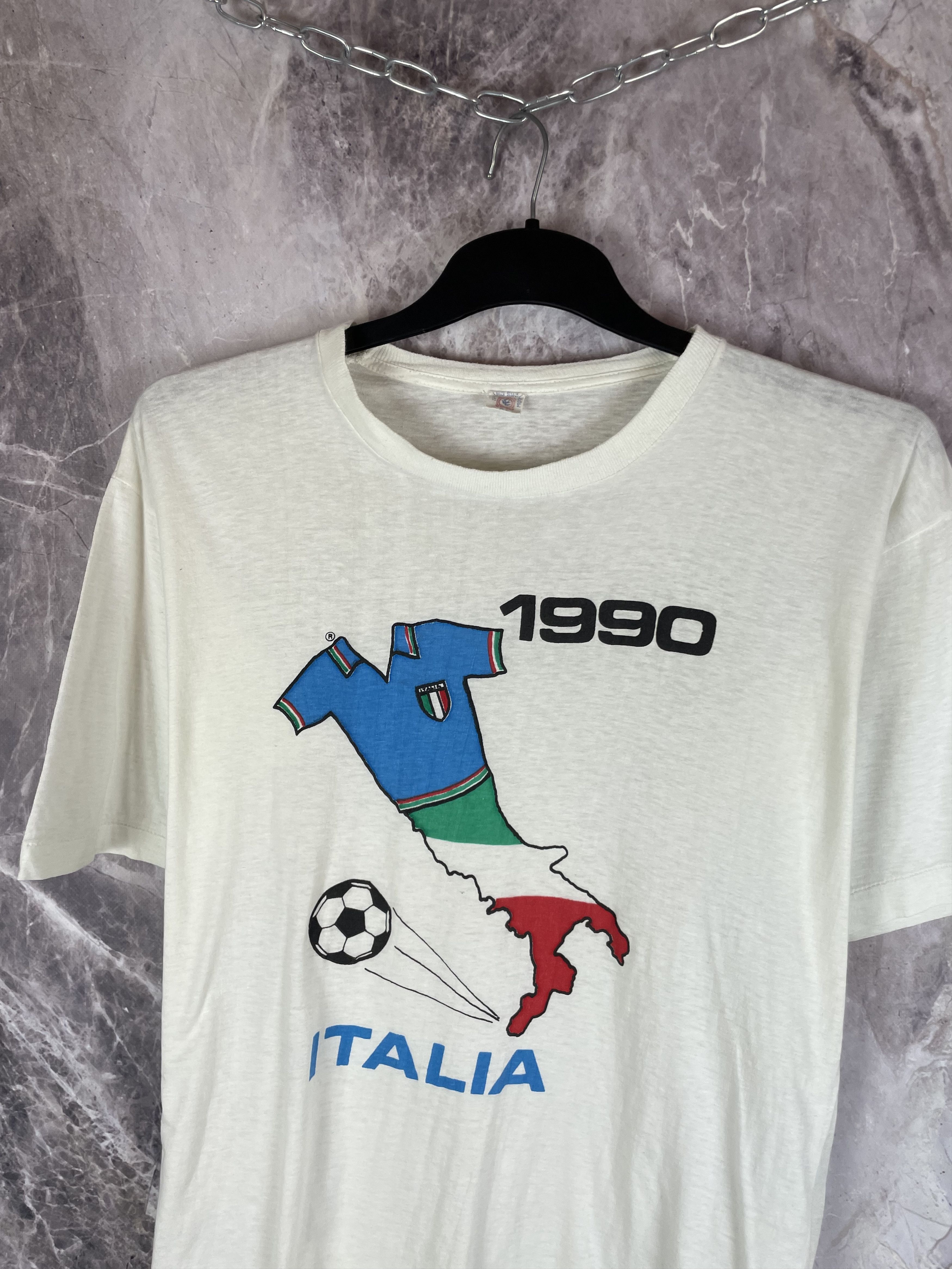Vintage Italy 1990 FIFA World Cup tee Size US XL / EU 56 / 4 - 3 Thumbnail