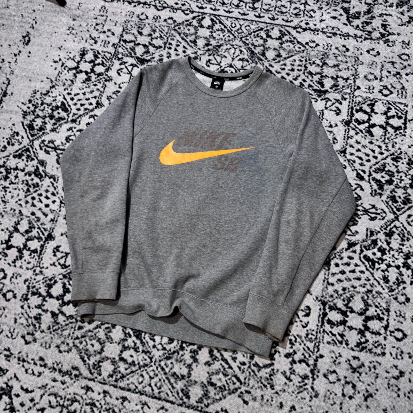 Nike × Vintage Vintage Nike Gray Cotton Crewneck Size S Y2k 90s Logo Sb Size US S / EU 44-46 / 1 - 2 Thumbnail