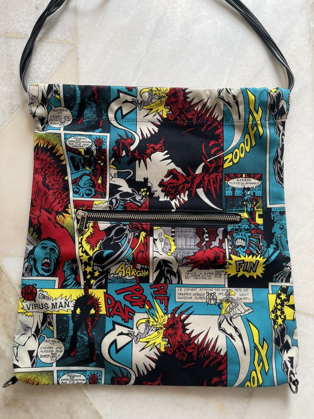 Jean Paul Gaultier 1995 Jean Paul Gaultier Comic Print Two Way Bag Size ONE SIZE - 2 Thumbnail
