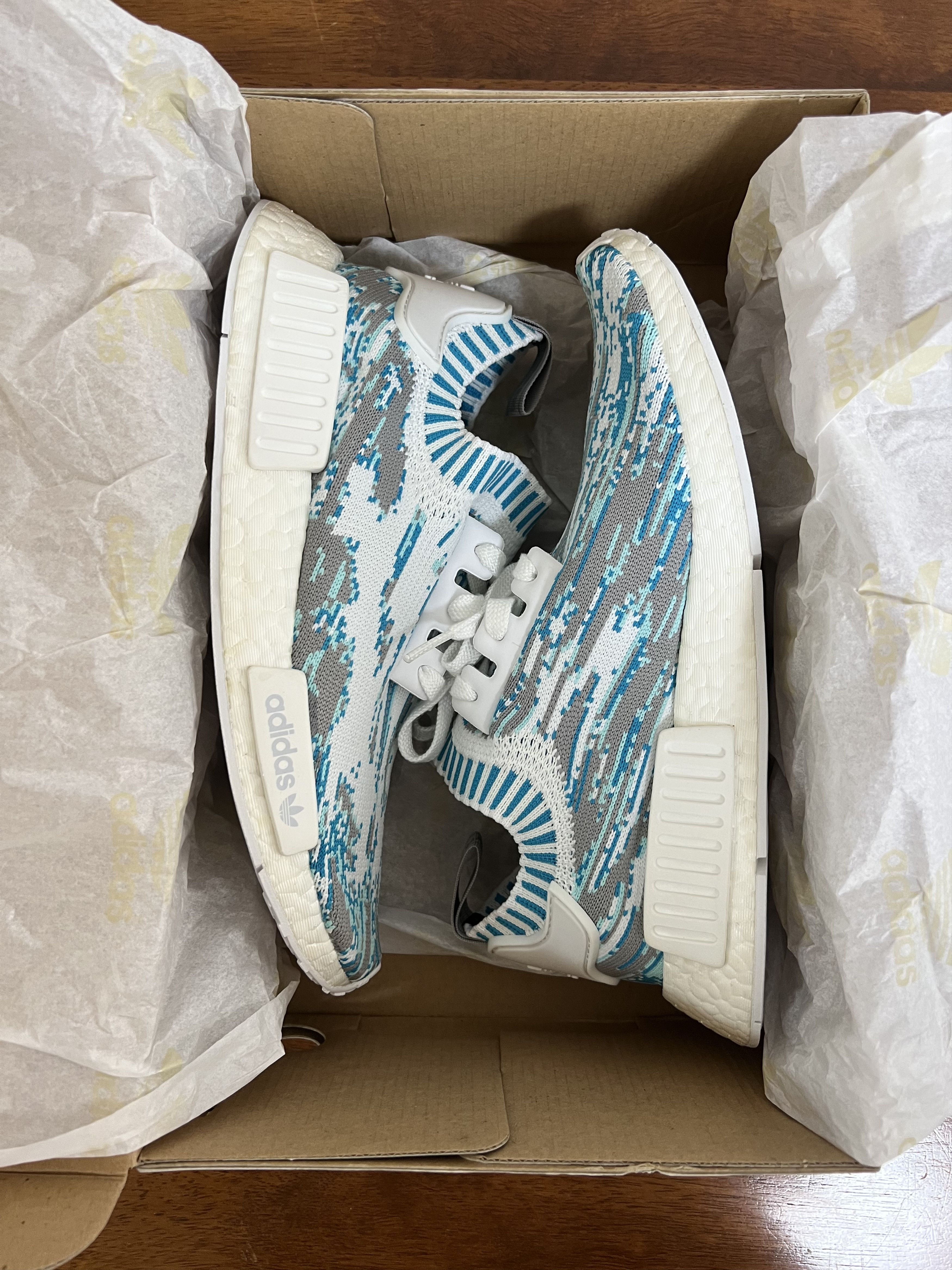 Adidas × Sneakersnstuff 💚 2017 Sneakersnstuff x Adidas NMD R1 Datamosh Clear Aqua Size US 7 / EU 40 - 10 Thumbnail