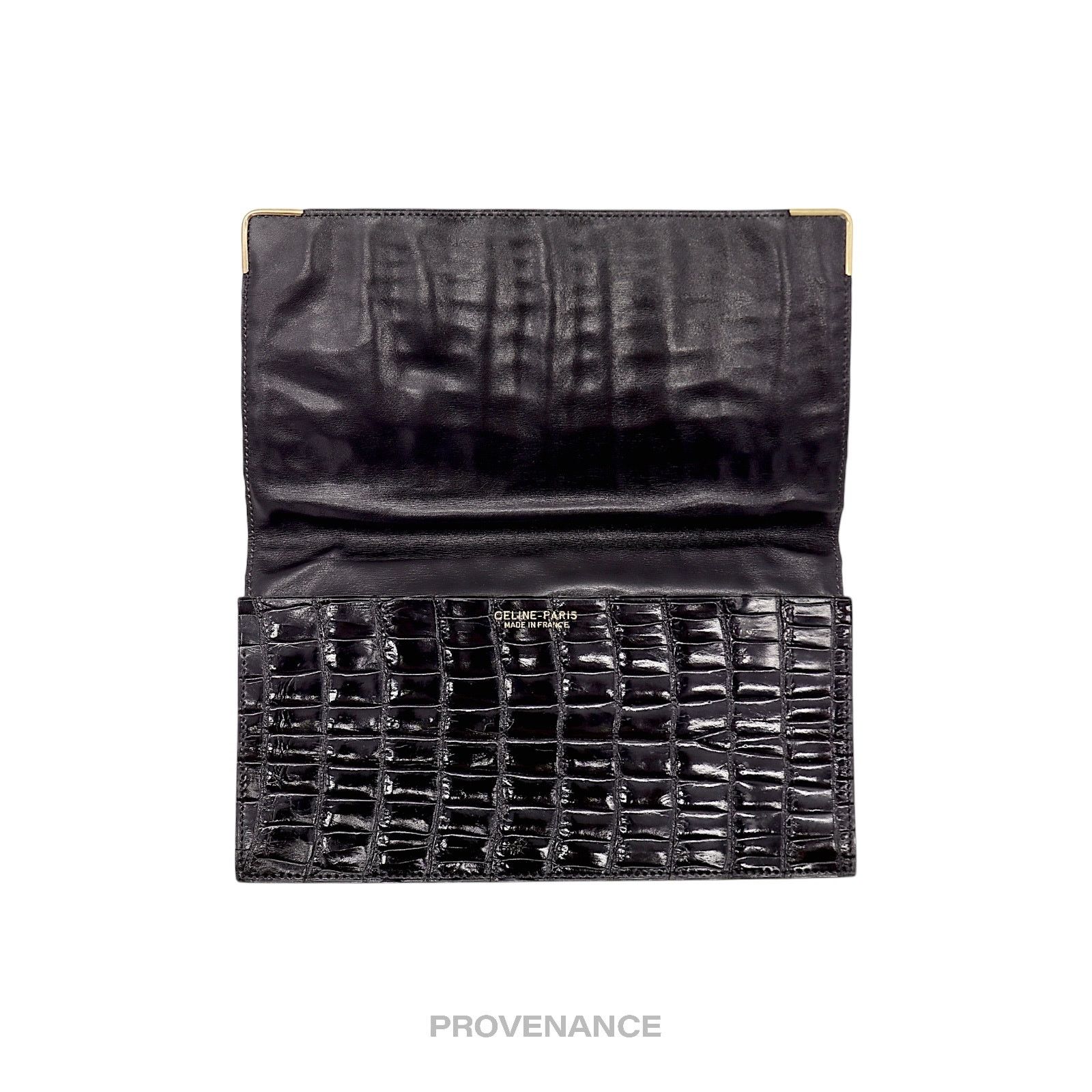 Celine 🔴 Celine Long Wallet - Black Crocodile Leather Gold Size ONE SIZE - 5 Thumbnail