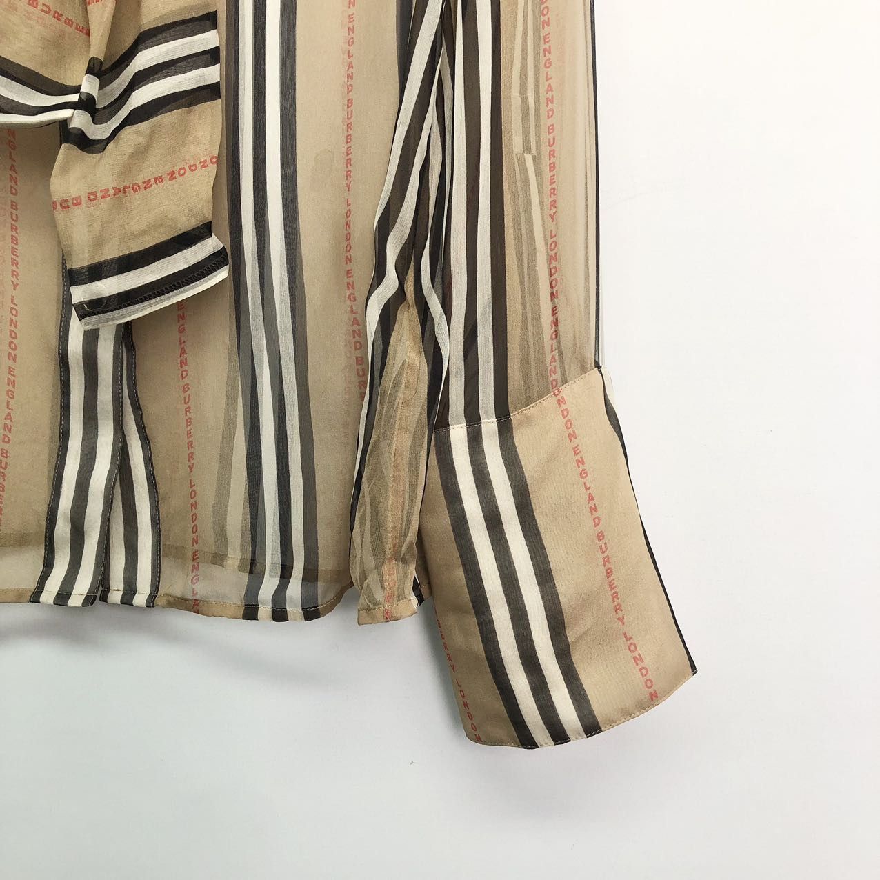 Burberry Burberry Striped Single-breasted Long Sleeve Shirt K26WX Size S / US 4 / IT 40 - 4 Thumbnail