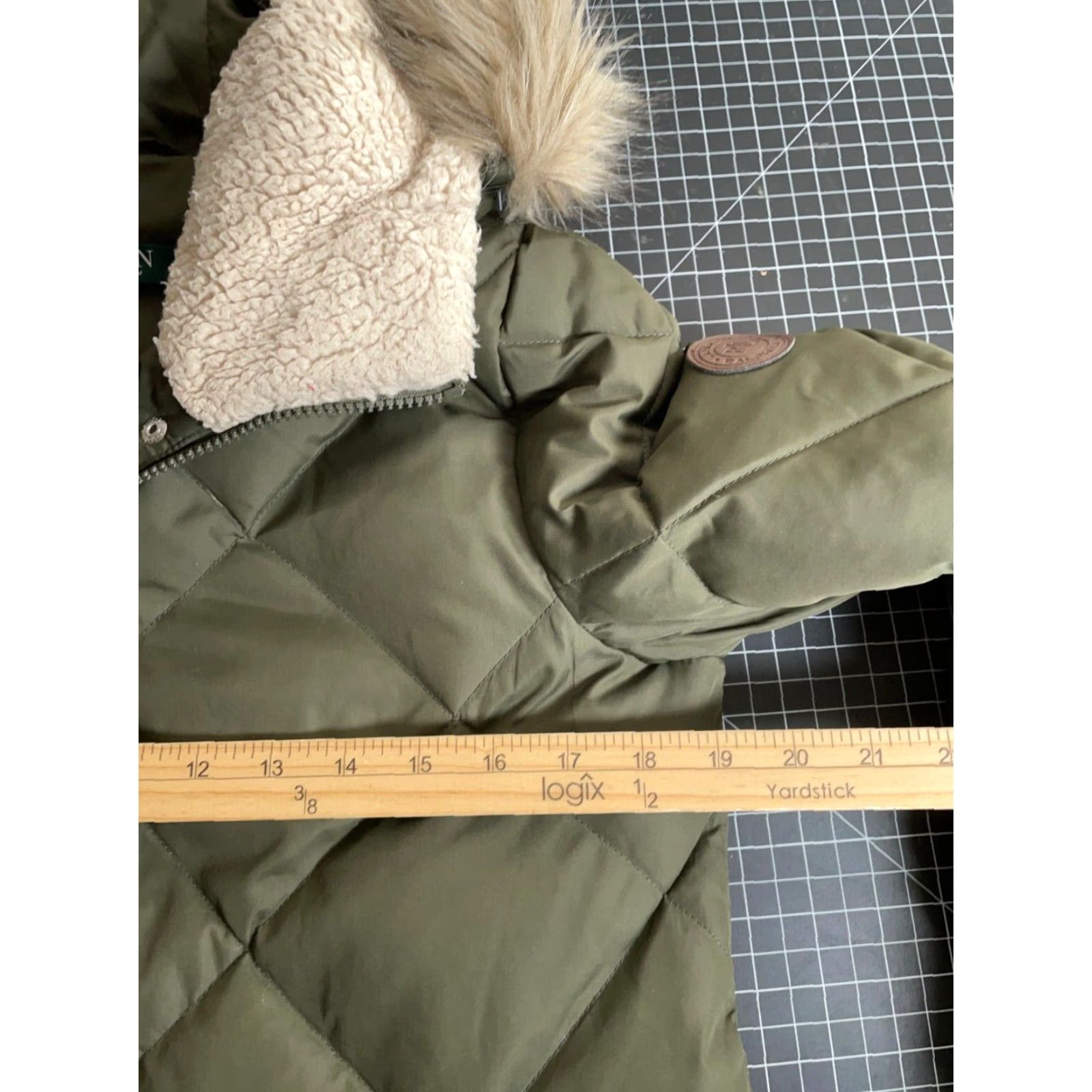 Ralph Lauren Lauren Ralph Lauren Down Puffer Parka Women's Small Olive Green Faux Fur Hood Size S / US 4 / IT 40 - 5 Thumbnail