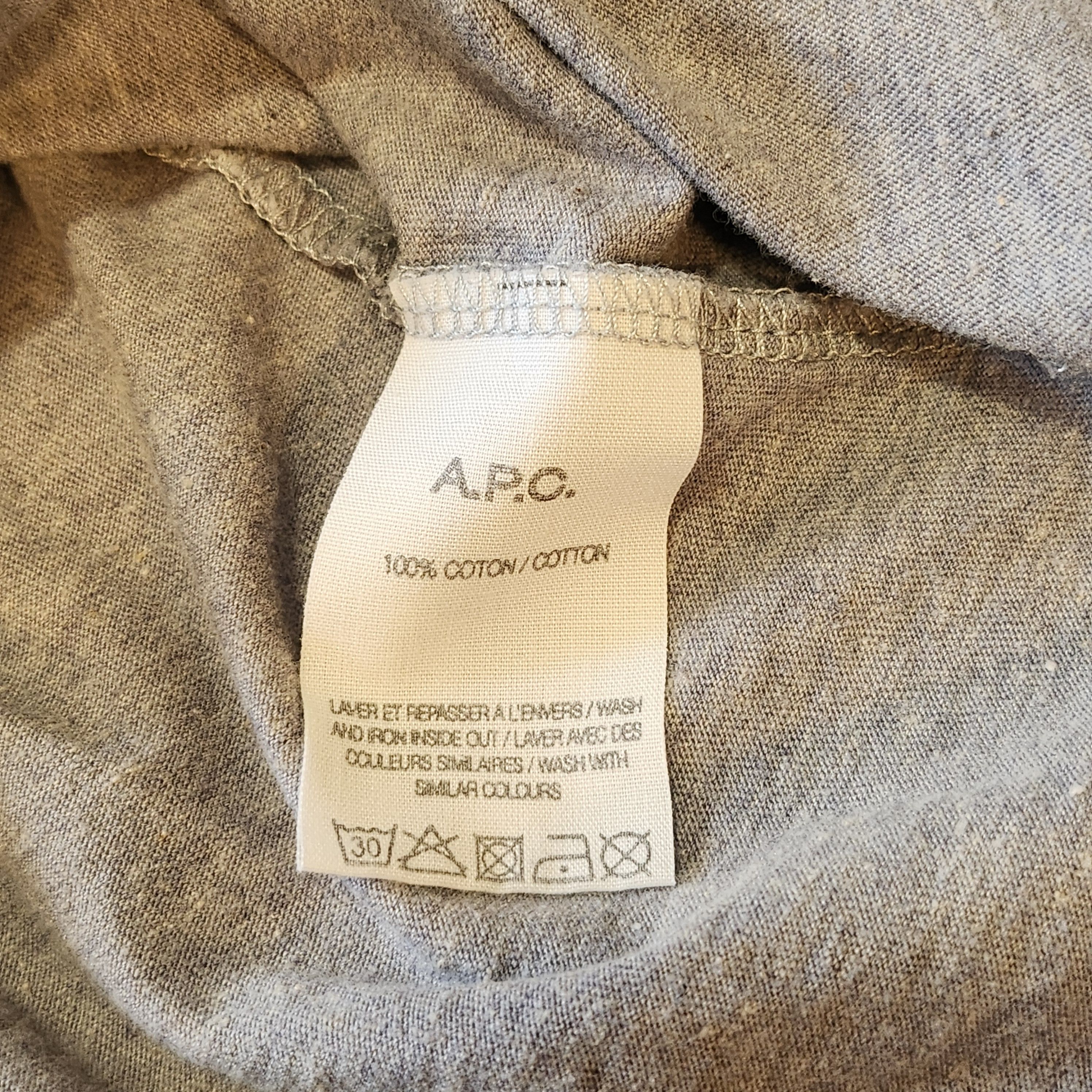 A.P.C. × Vintage A.P.C. Paris Grey tshirt Size US L / EU 52-54 / 3 - 3 Thumbnail