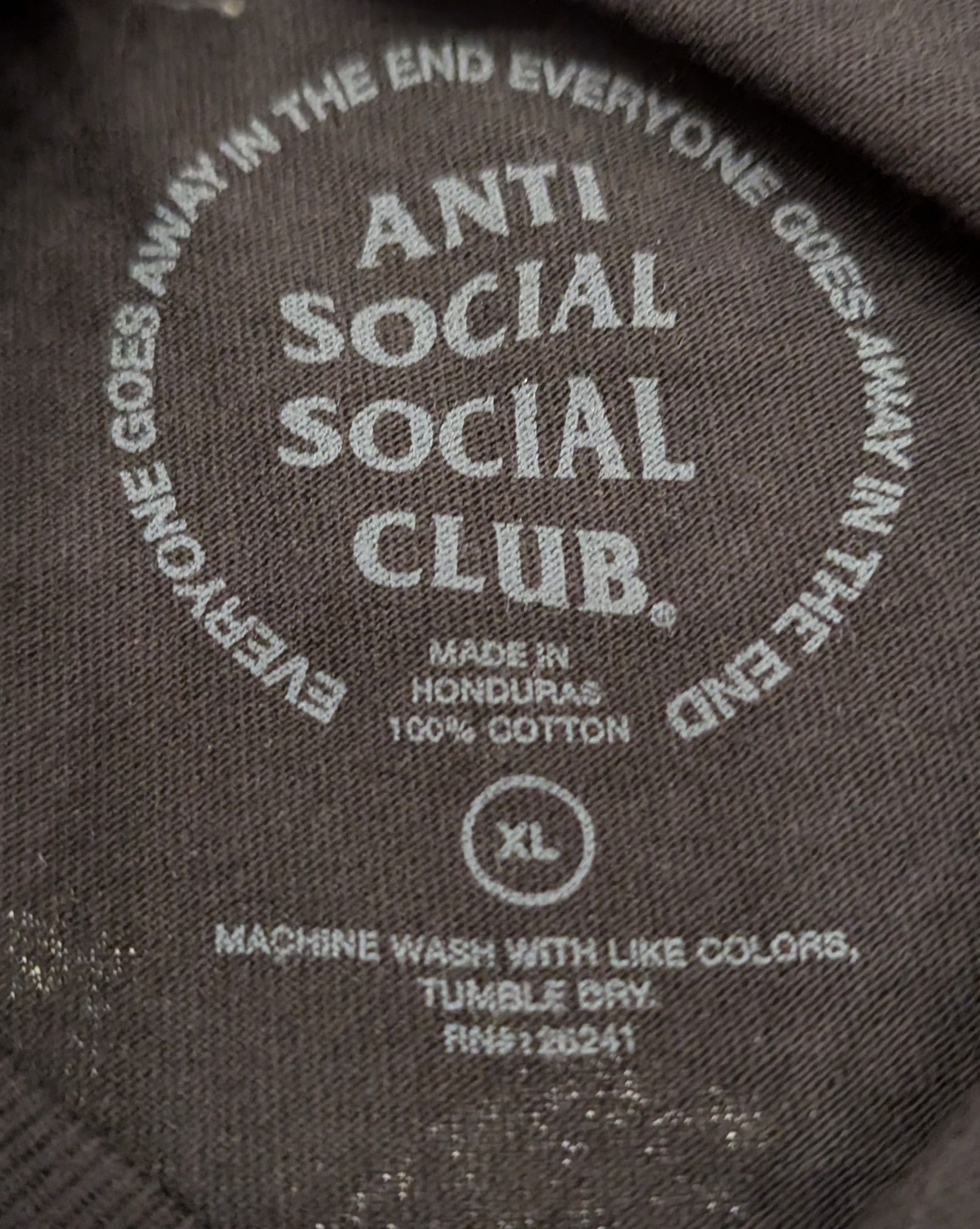 Anti Social Social Club NWT Anti Social Social Club Cancelled VIP Only Drop Tee Size US XL / EU 56 / 4 - 3 Thumbnail