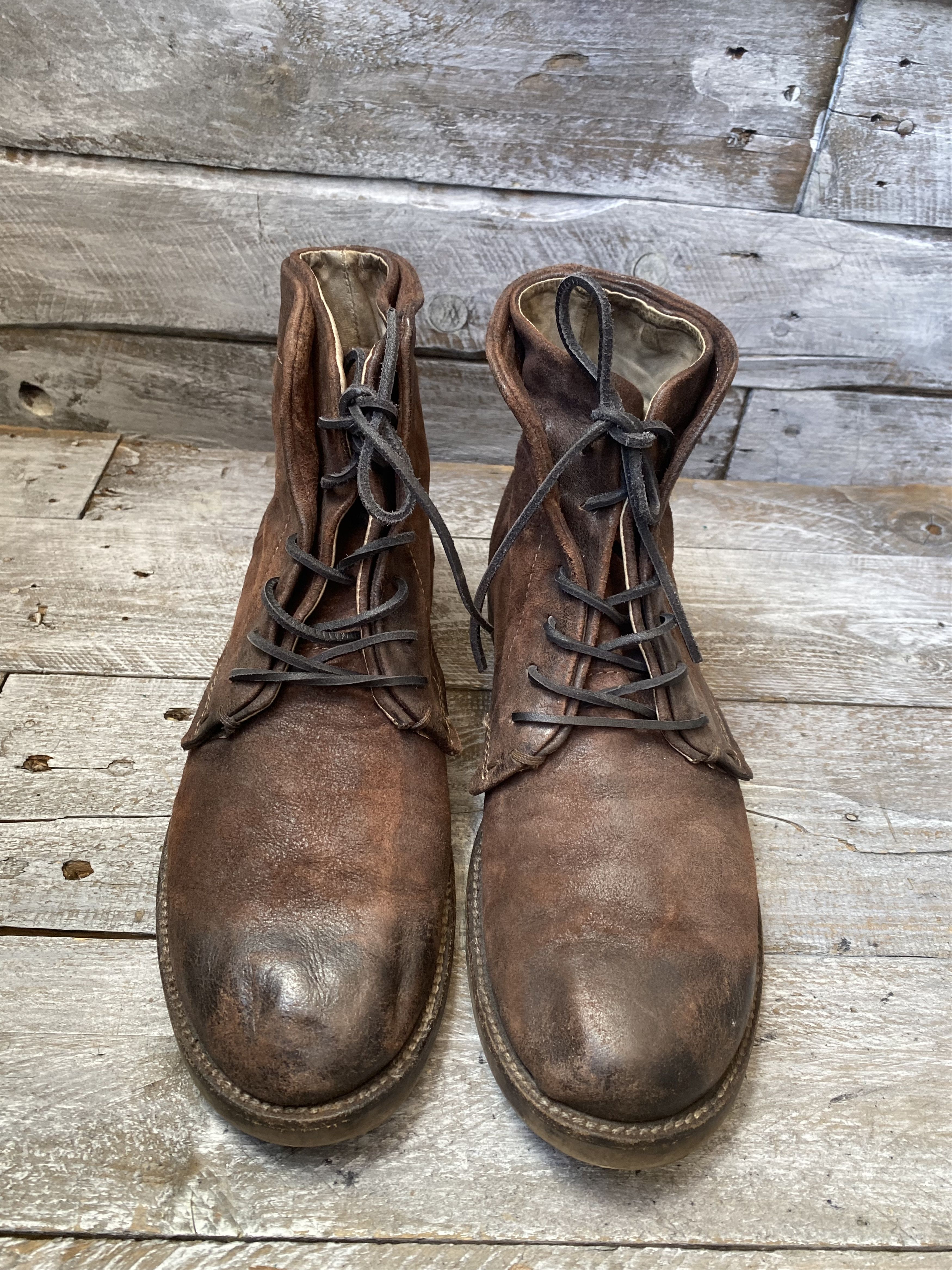 A.S.98 As.98 brown burnished ankle biker combat boots sz 42 Size US 9 / EU 42 - 1 Thumbnail