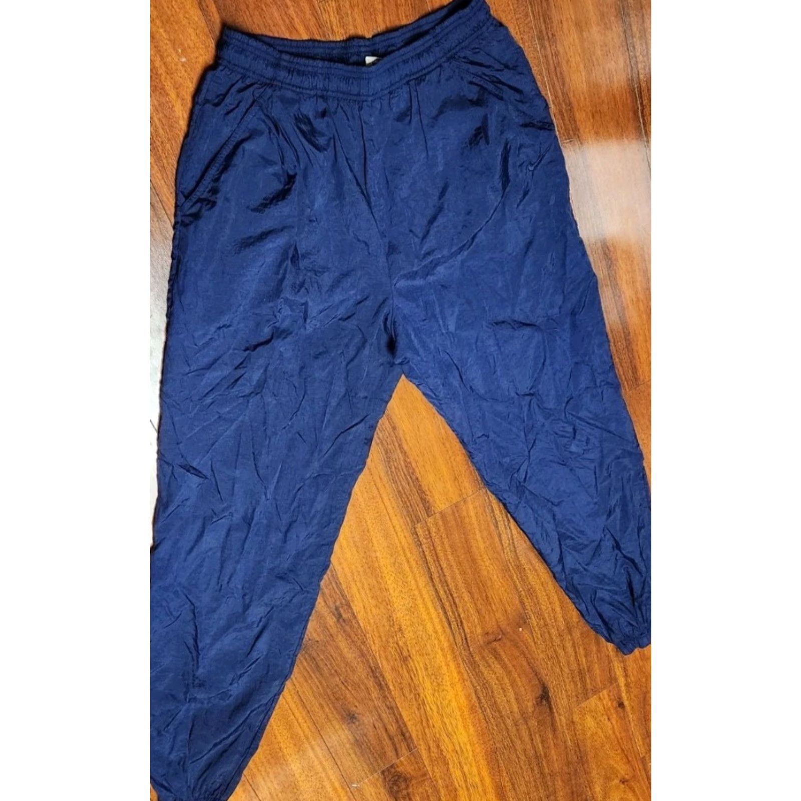 Nike VINTAGE Nike Windbreaker Pants Men L Large Joggers Ankle Zip Nylon Swoosh Track Pants Mens Size US 33 - 3 Thumbnail