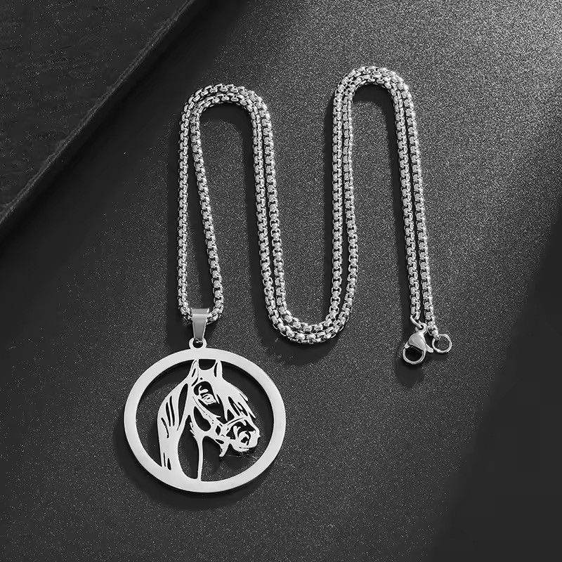 Jewelry Horse Necklace Y2K Gothic Punk Chain Size ONE SIZE - 2 Thumbnail