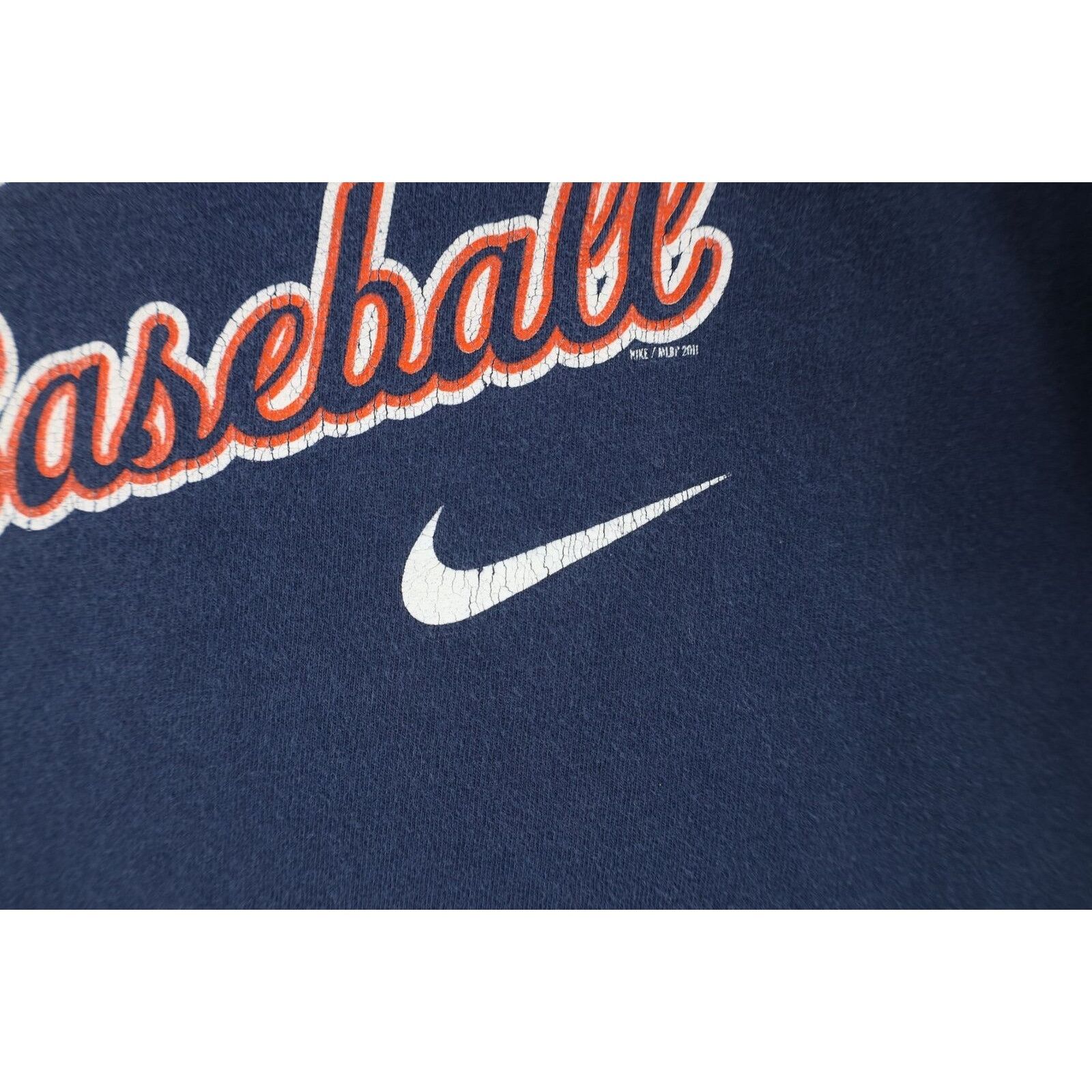 Nike × Vintage Vintage Nike Travis Scott Mini Swoosh Detroit Tigers T-Shirt Size US L / EU 52-54 / 3 - 7 Thumbnail