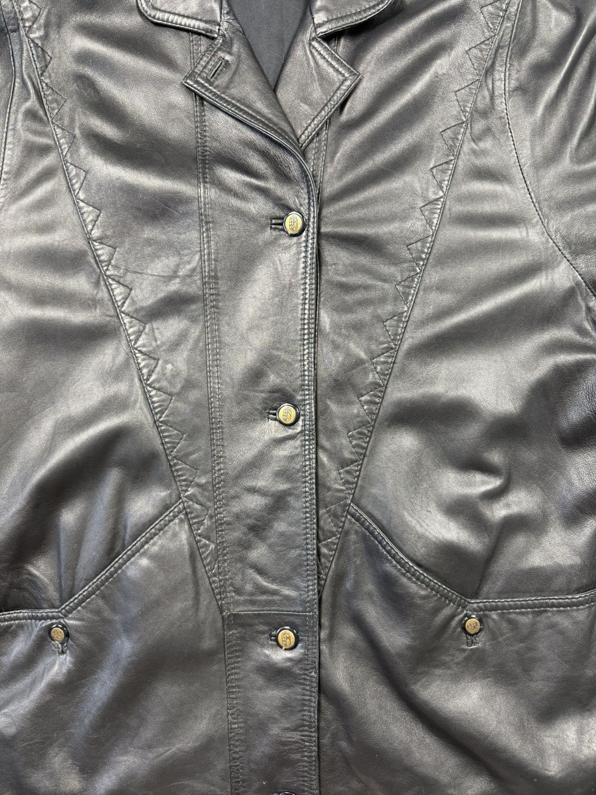 Japanese Brand × Vintage Vintage Black Leather Jacket Size US XL / EU 56 / 4 - 5 Thumbnail