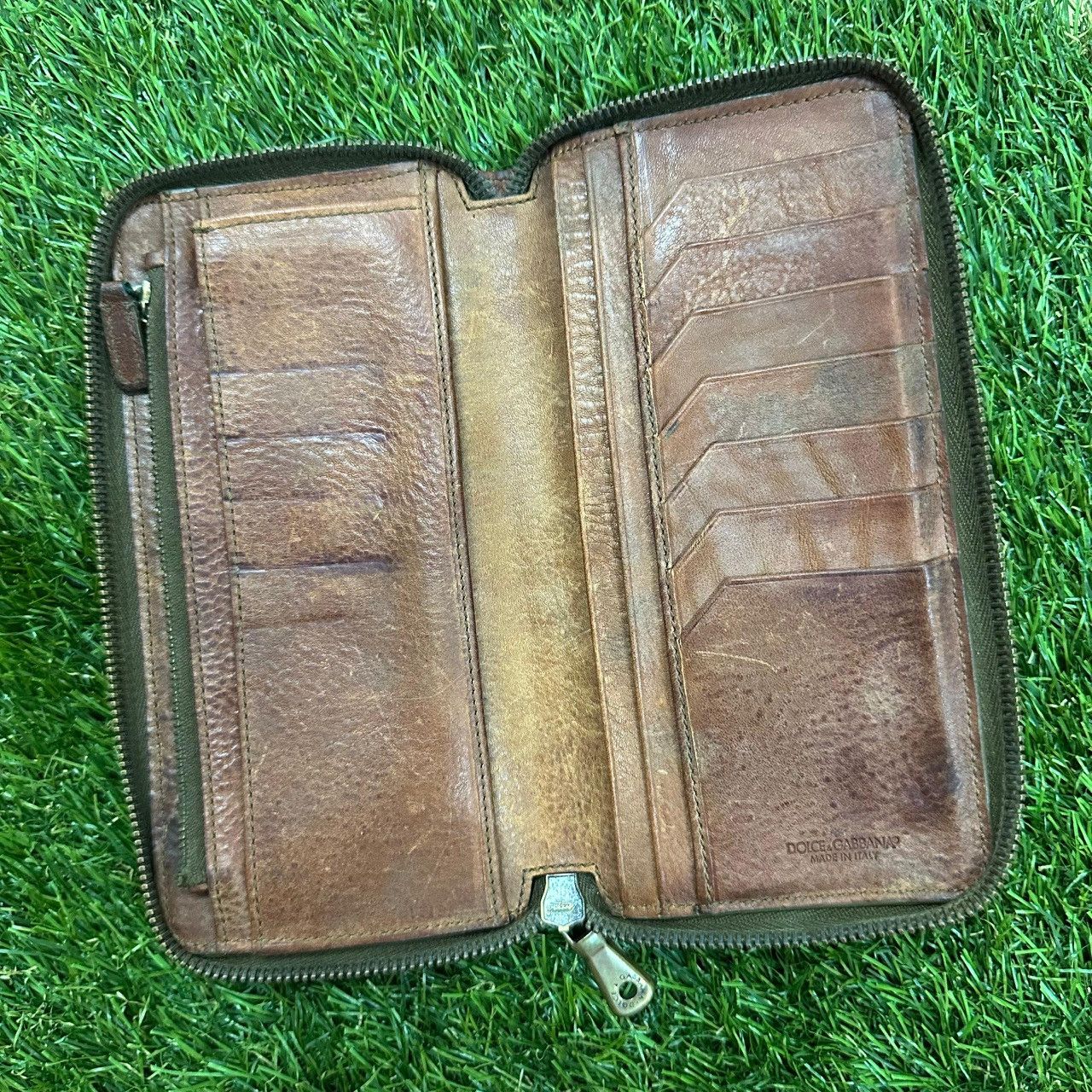 Dolce & Gabbana Dolce & Gabbana Milano Brown Leather Zip-Around Wallet Size ONE SIZE - 5 Thumbnail