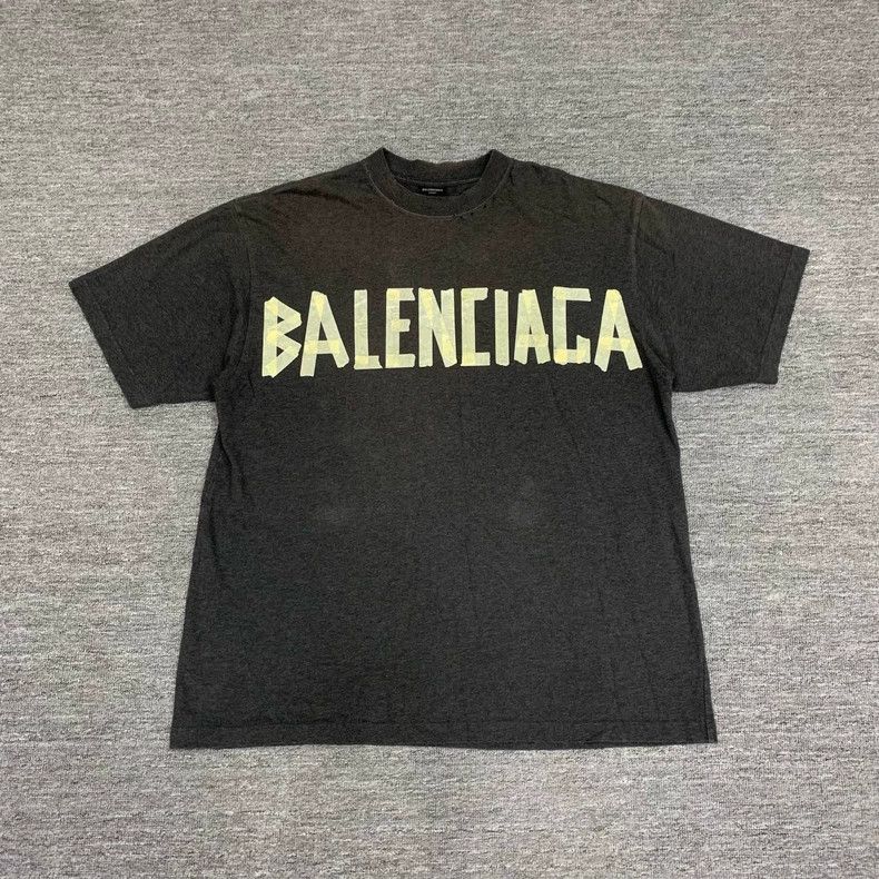 Balenciaga Balenciaga Black washed distressed tape painter's tape sho Size US L / EU 52-54 / 3 - 1 Thumbnail