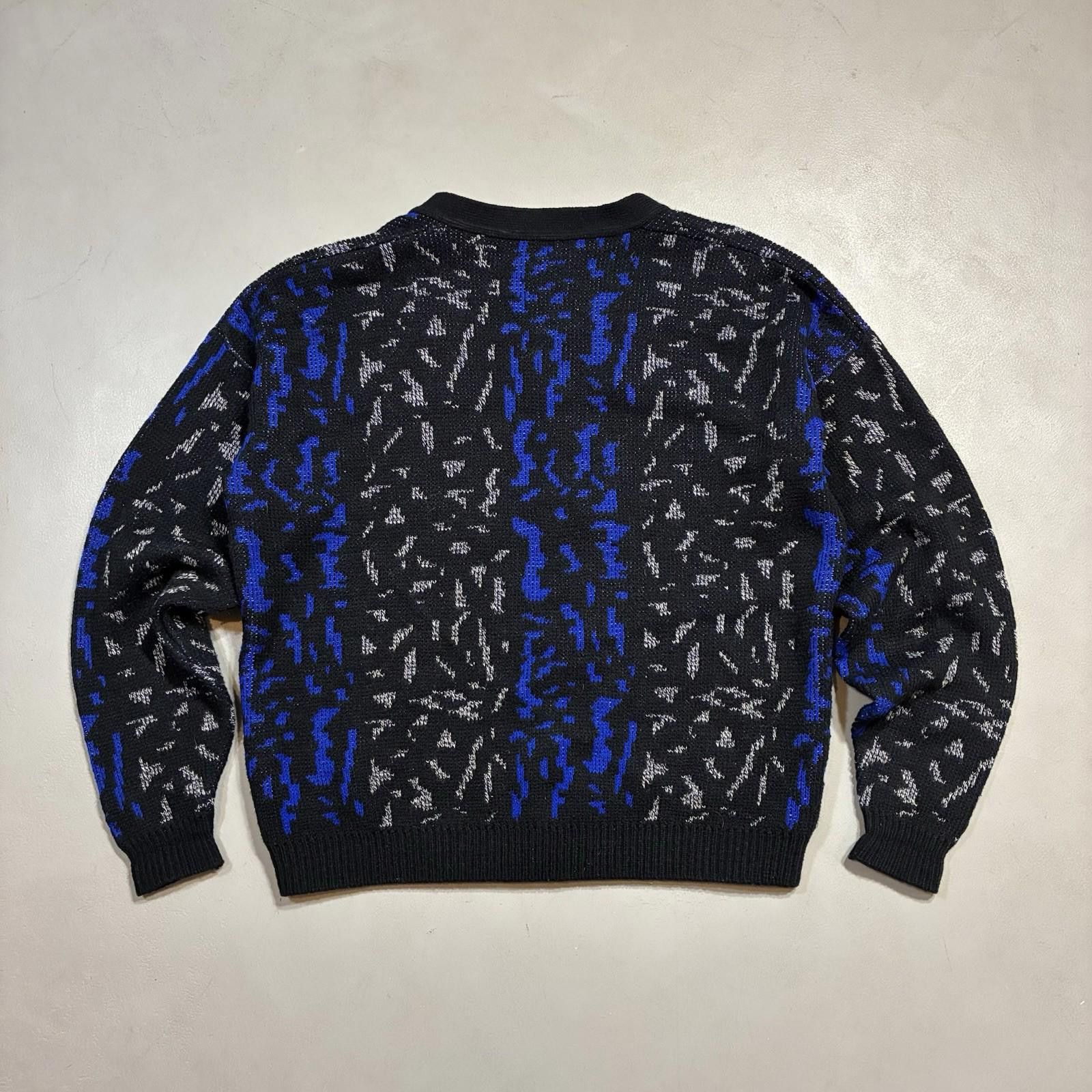 Playboy Vintage Playboy Geometric Knit Cardigan Sweater Mens L Size US L / EU 52-54 / 3 - 3 Thumbnail