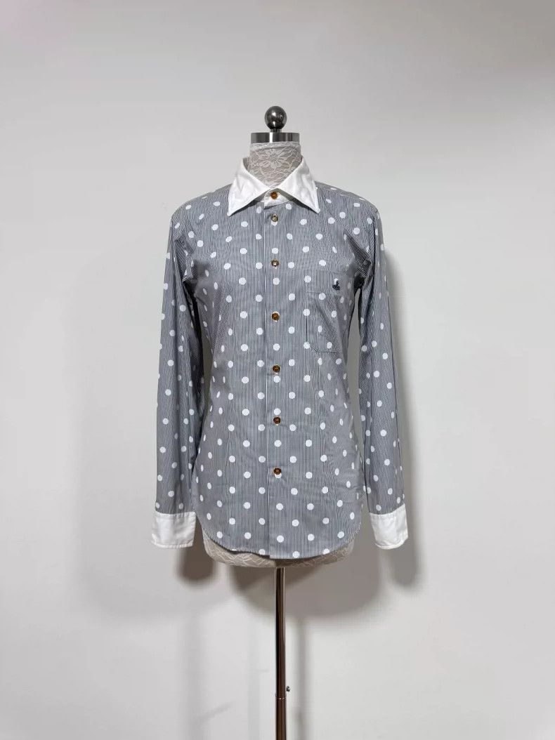 Vivienne Westwood Vivienne Westwood size44 Embroidered polka dot black and wh Size XS / US 0-2 / IT 36-38 - 2 Thumbnail