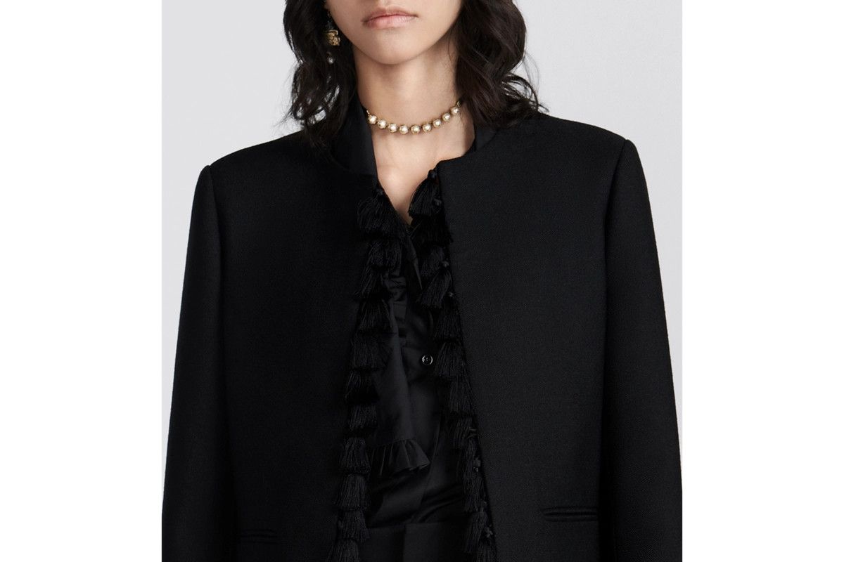 Dior o1bcso1str0225 Open Jacket with Pompoms in Black Size S / US 4 / IT 40 - 7 Thumbnail