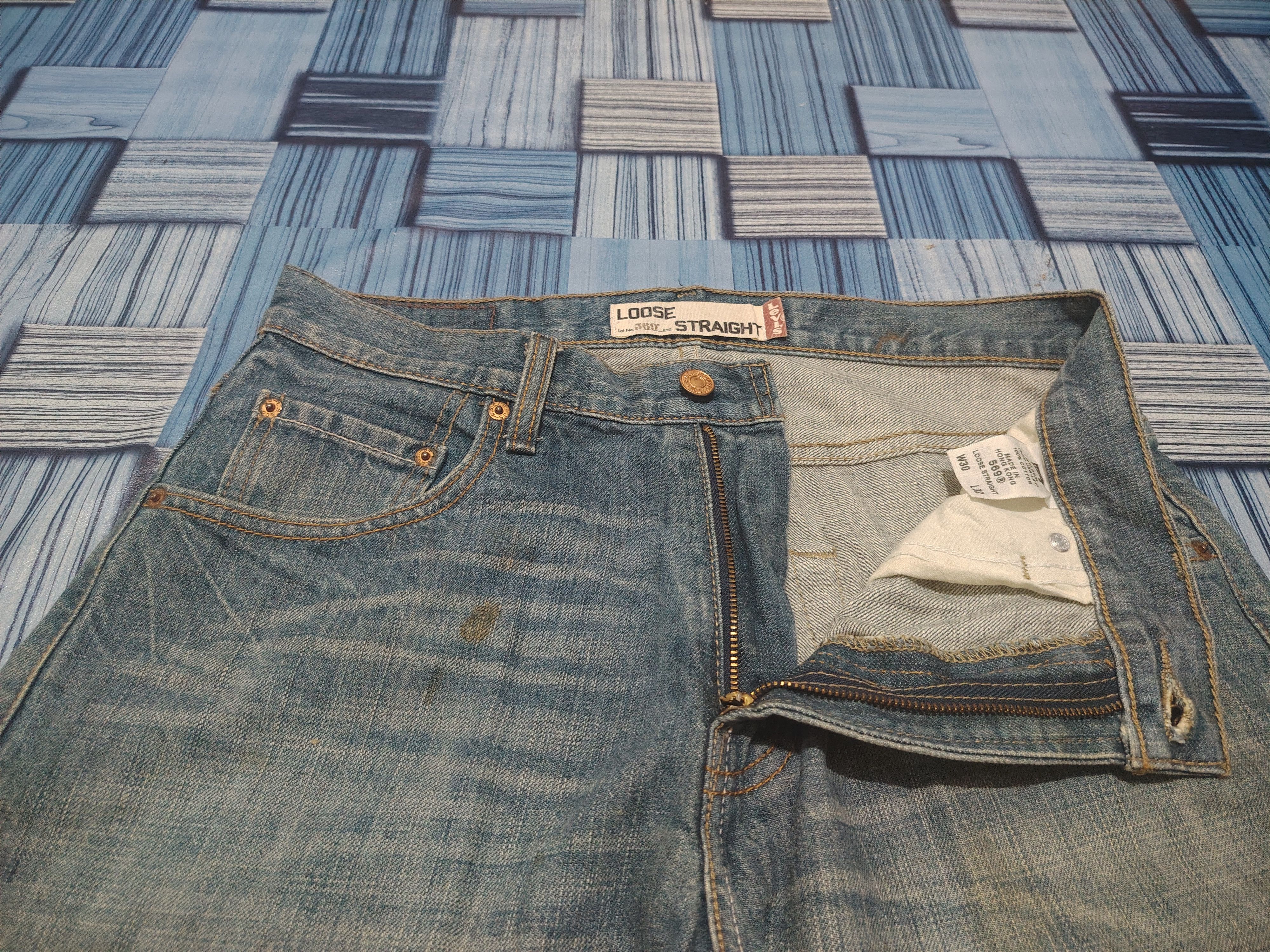 Levi's Japanese Levi's Loose Straight Distressed Denim Size US 30 / EU 46 - 6 Thumbnail