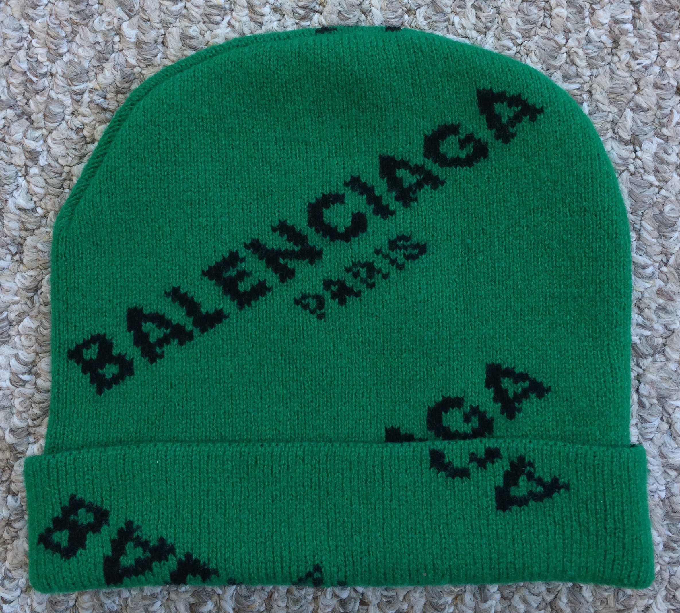 Balenciaga Balenciaga Wave Logo Beanie Hat Size ONE SIZE - 2 Thumbnail