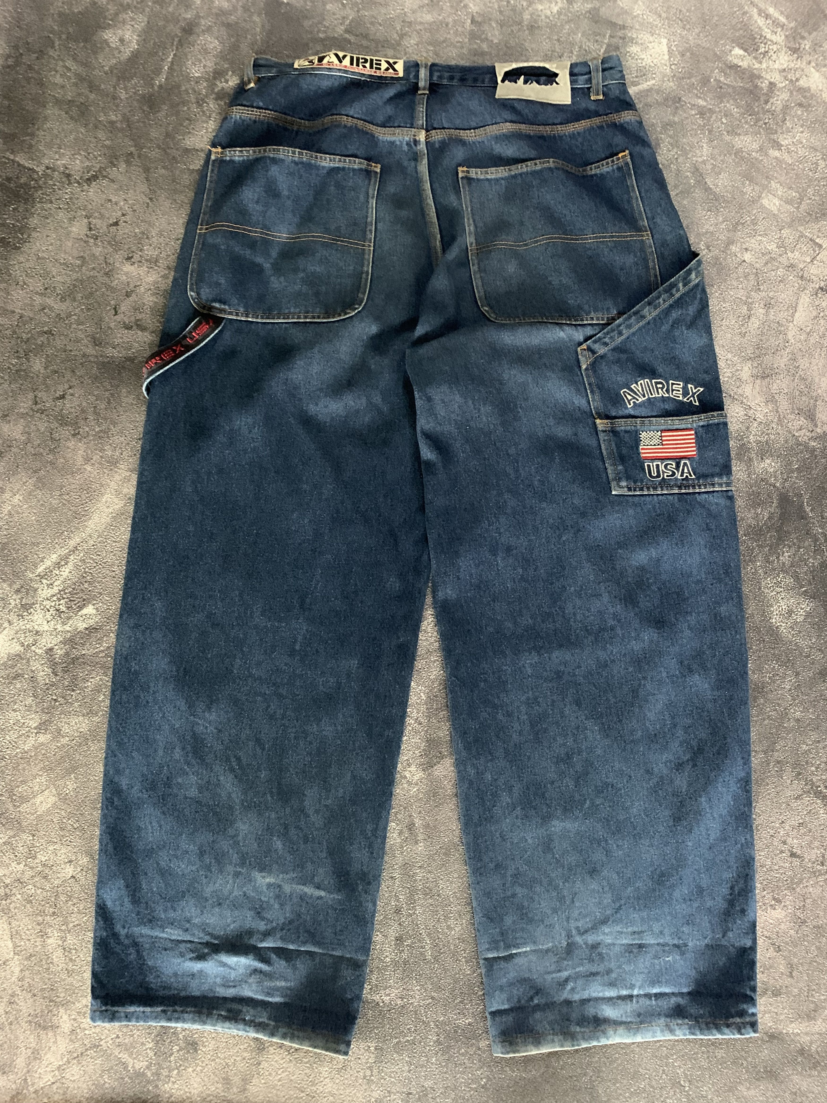 Avirex 💎 Avirex Baggy Carpenter Jeans Size US 38 / EU 54 - 2 Thumbnail