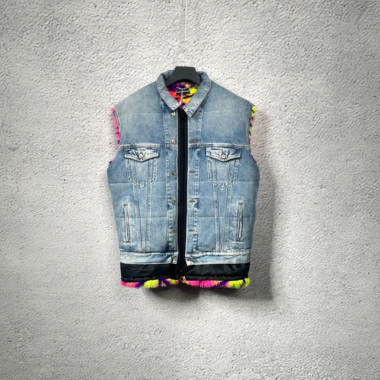 Balenciaga Balenciaga Colorful Patchwork Denim Vest Size US L / EU 52-54 / 3 - 1 Thumbnail