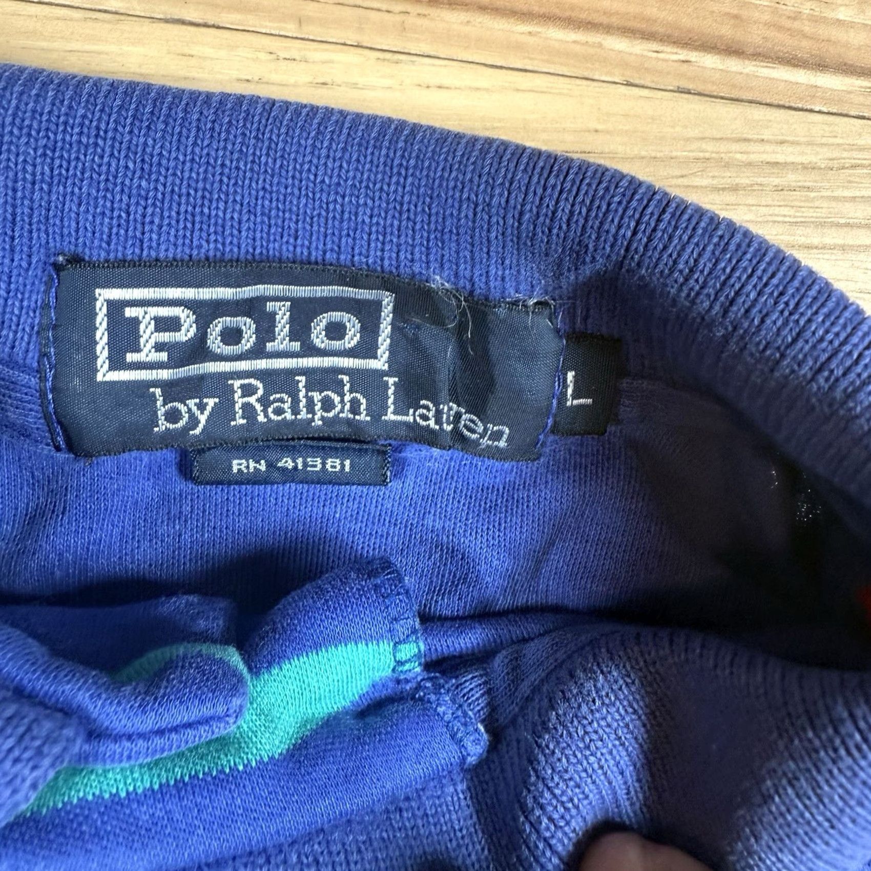 Ralph Lauren VINTAGE Polo Ralph Lauren Shirt Mens Large Blue Stripe Polo Shirt L Regular Striped Blue Mens Size US L / EU 52-54 / 3 - 4 Thumbnail