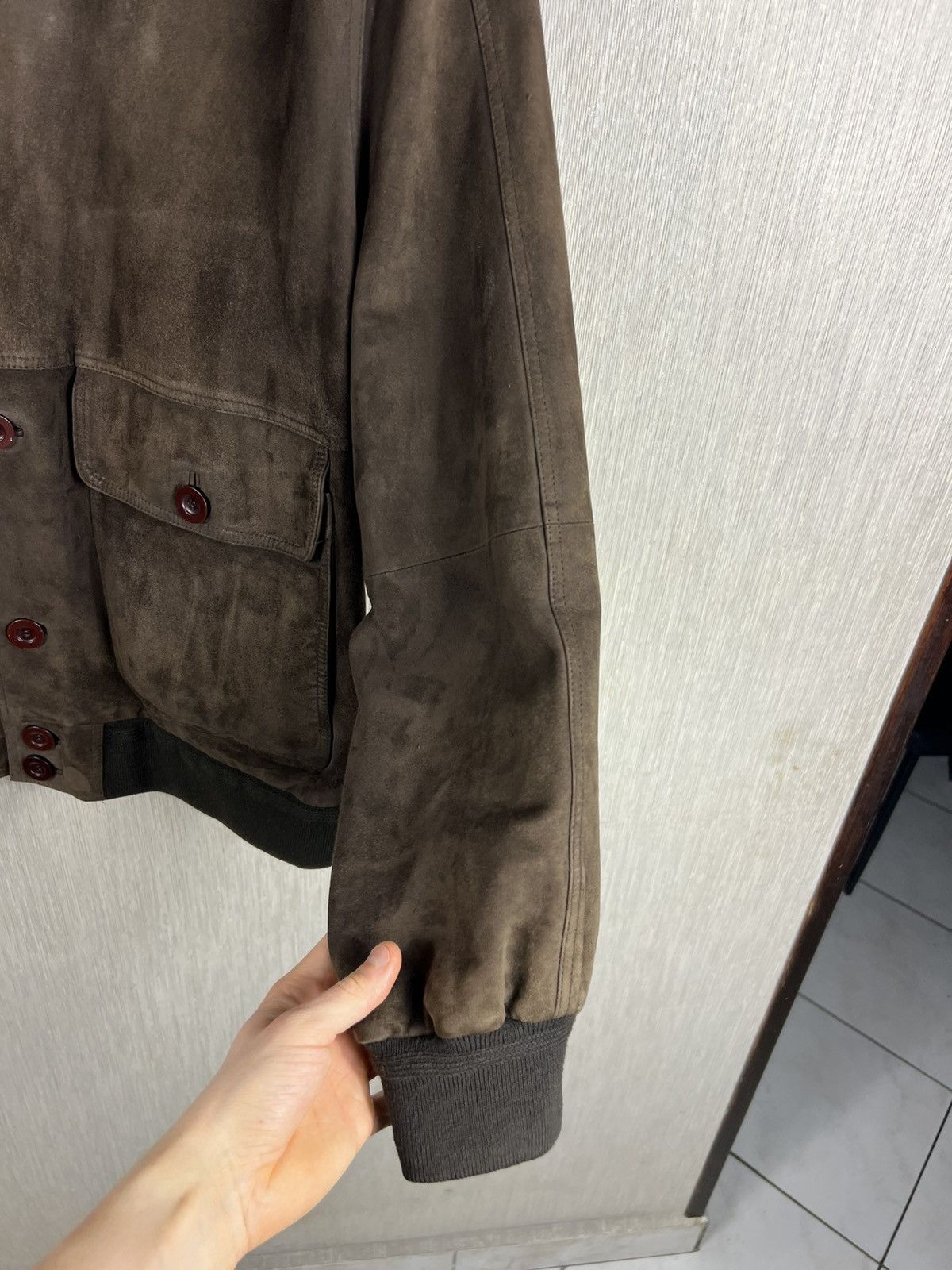 Vintage Vintage 90s Corbalan suede leather bomber aviator jacket Size US L / EU 52-54 / 3 - 14 Thumbnail