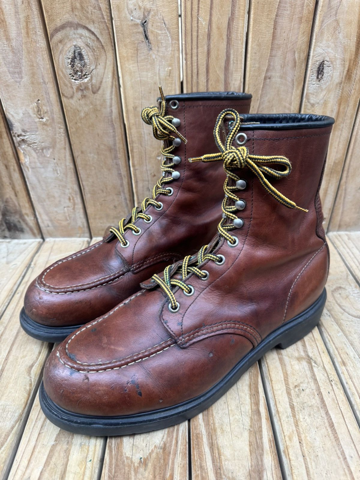 Red Wing Red Wing Steel toe work&Safety brown leather boots US 11 EEE Size US 11 / EU 44 - 1 Thumbnail