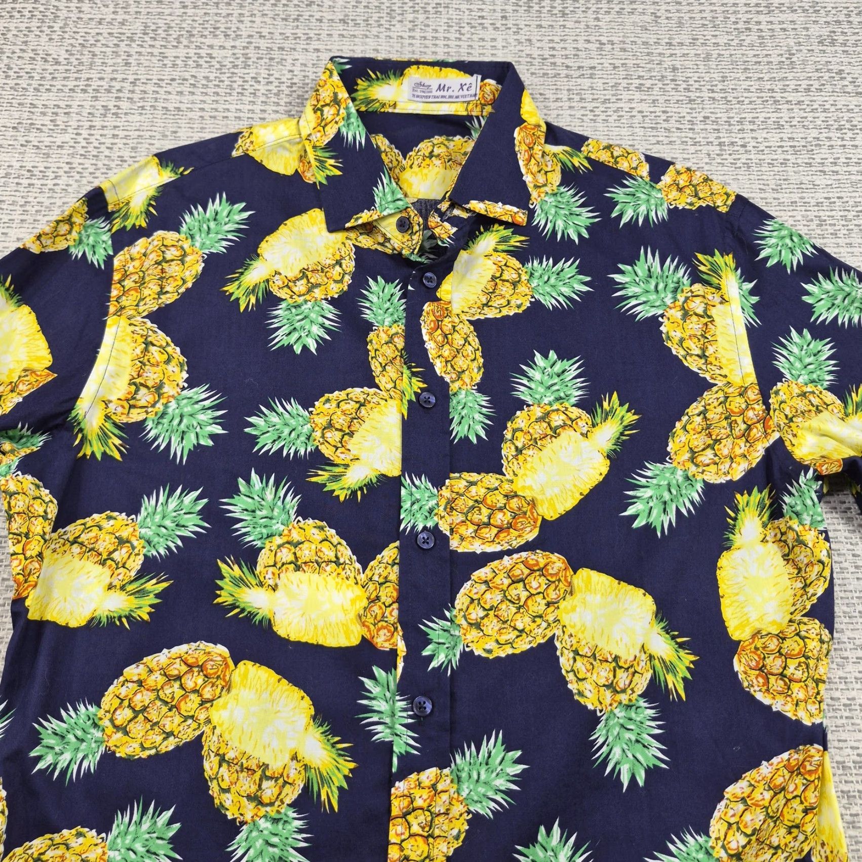 Vintage VTG Mr. Xe Shirt Mens M Button Up Pineapple Hawaiian Aloha Long Sleeve Floral Xé 90s Beach Tropical Vintage Size US M / EU 48-50 / 2 - 4 Thumbnail