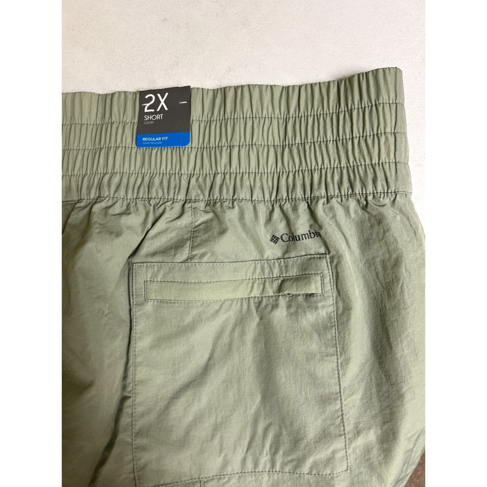 Vintage New Columbia Nylon Shorts Tan Swimming Fishing Camp Shorts Womens 2X NWT Size 40" / US 18 - 3 Thumbnail