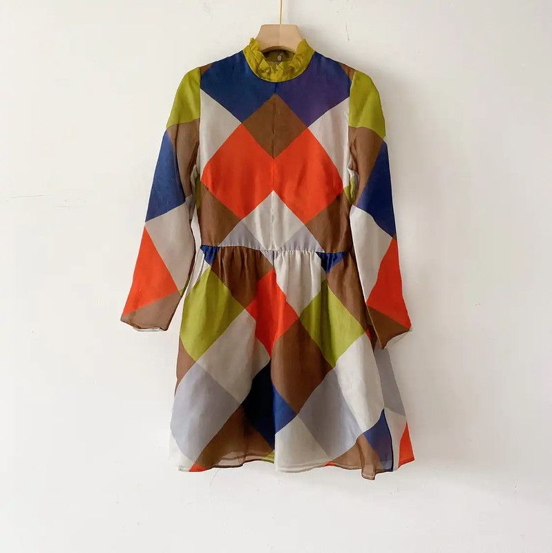 Valentino Summer Colorful Silk Dress 0089
