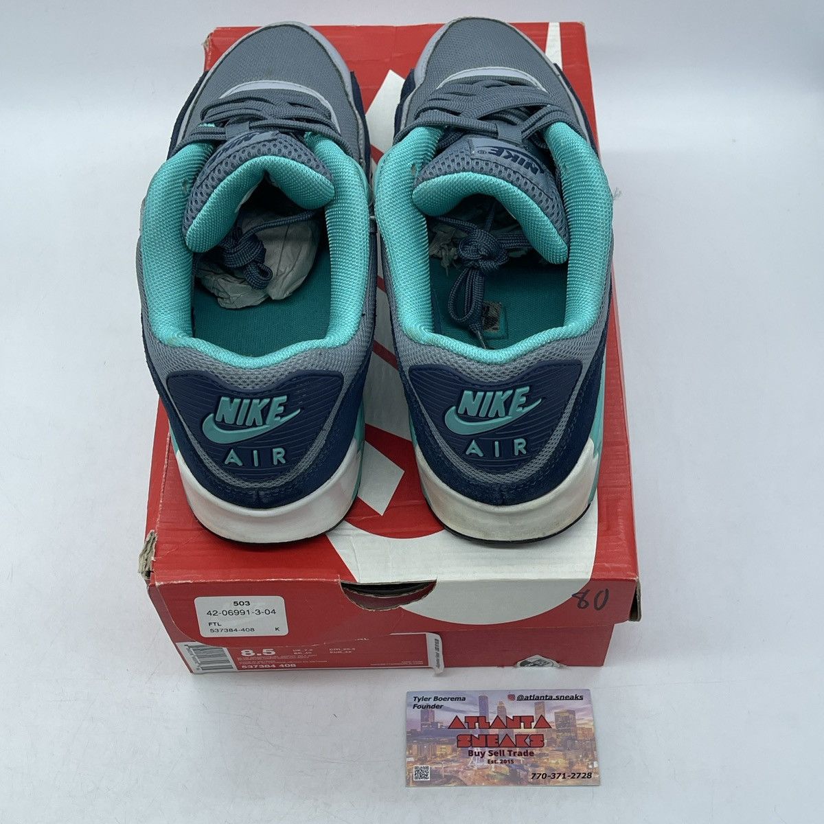 Nike Air max 90 wolf grey blue graphite Size US 8.5 / EU 41-42 - 6 Thumbnail