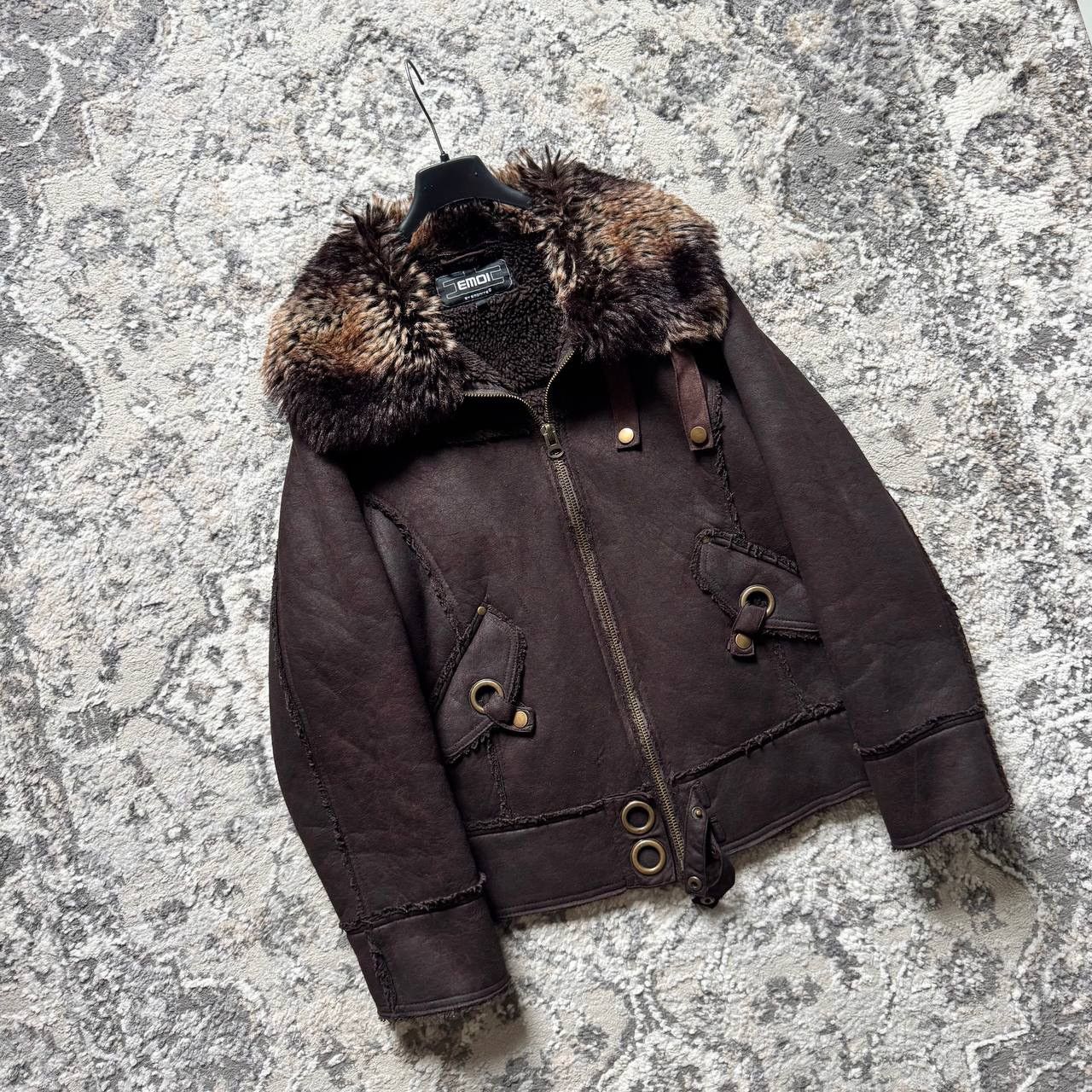 If Six Was Nine Avant Garde If Six Was Nine Style Fur Brown Leather Jacket Size US L / EU 52-54 / 3 - 6 Thumbnail