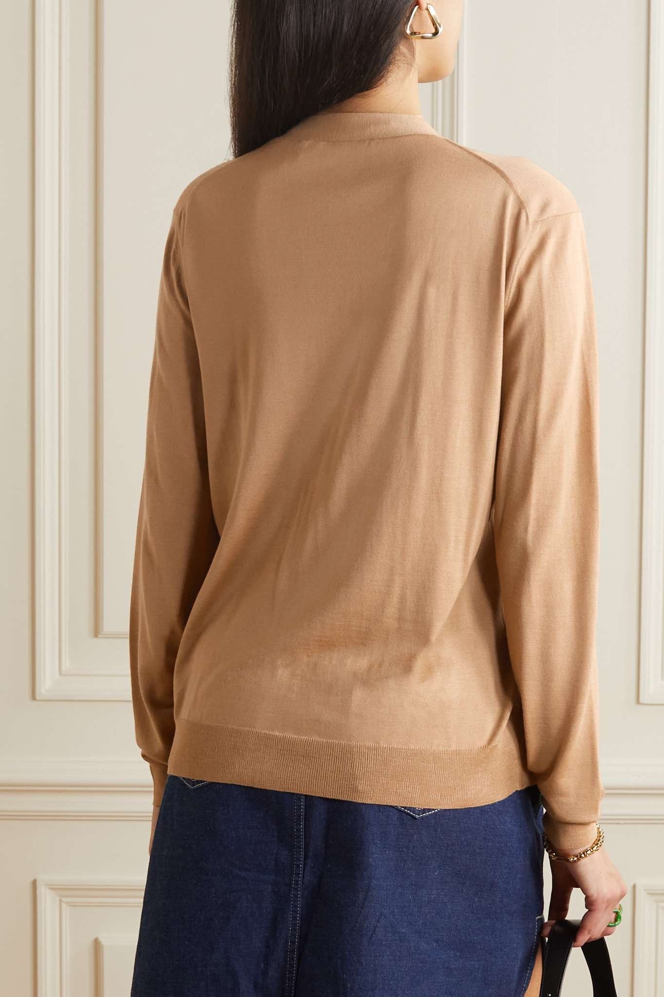 Gucci oc11z1025 Dup / Sweater Knitwear Monogram Wool in Brown Size L / US 10 / IT 46 - 4 Thumbnail
