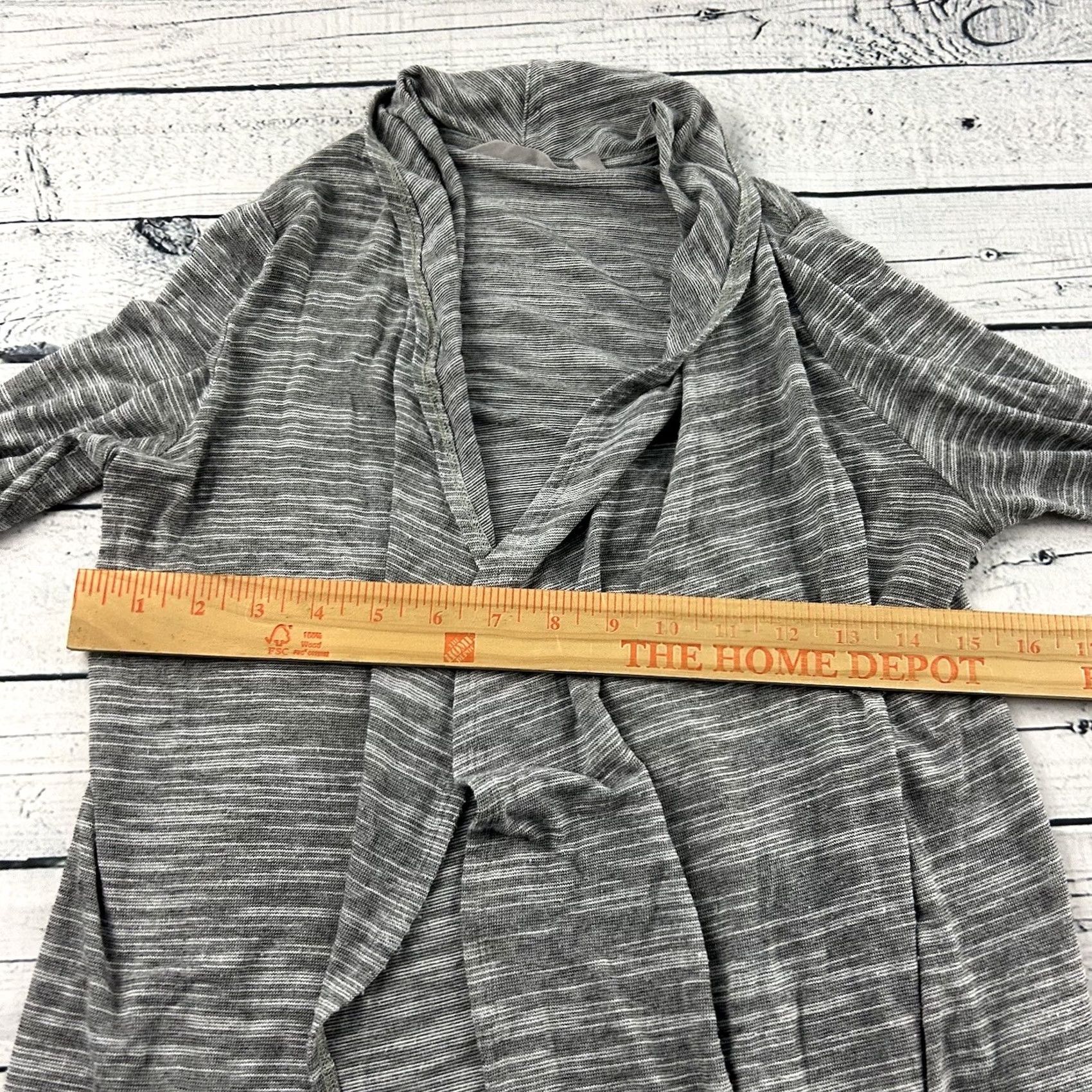 Athleta Athleta Striped Lightweight Open Cardigan Sweater Women's XS Gray Size XS / US 0-2 / IT 36-38 - 3 Thumbnail