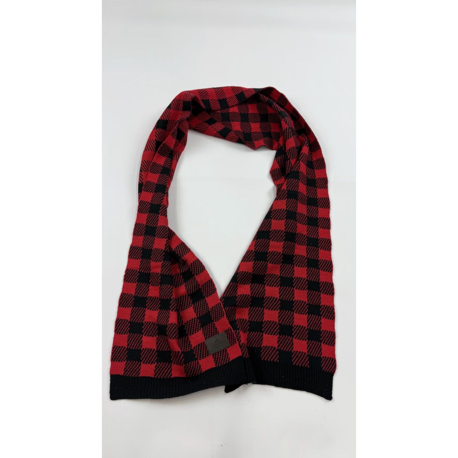 Vintage Woolrich Scarf Men Red Black Buffalo Plaid Winter Knit Wool Blend Outdoor Warm One Size Size ONE SIZE - 3 Thumbnail