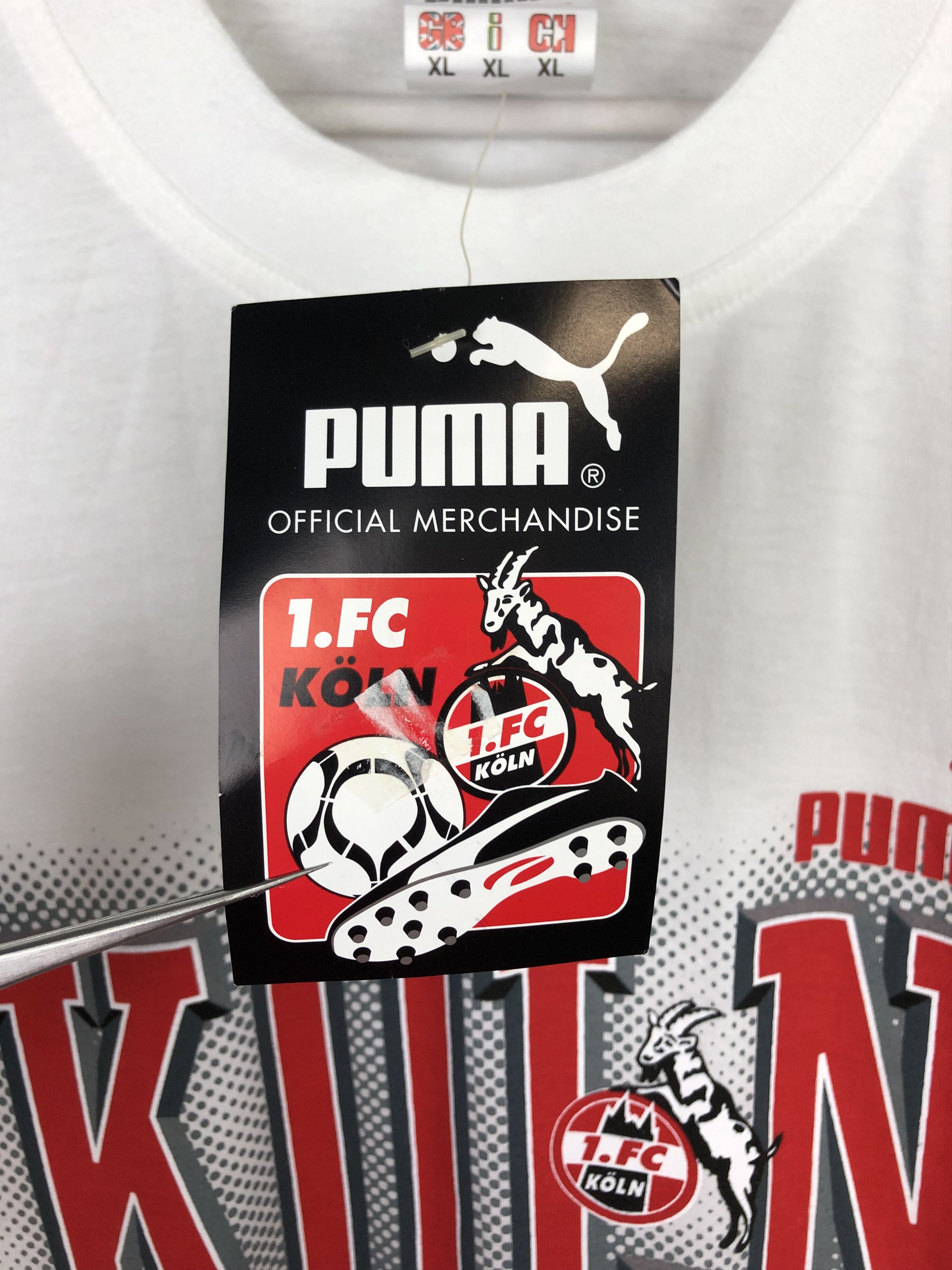 Puma Vintage 90's Puma Koln Football Shirt Soccer Jersey Trikot Size US XL / EU 56 / 4 - 4 Thumbnail