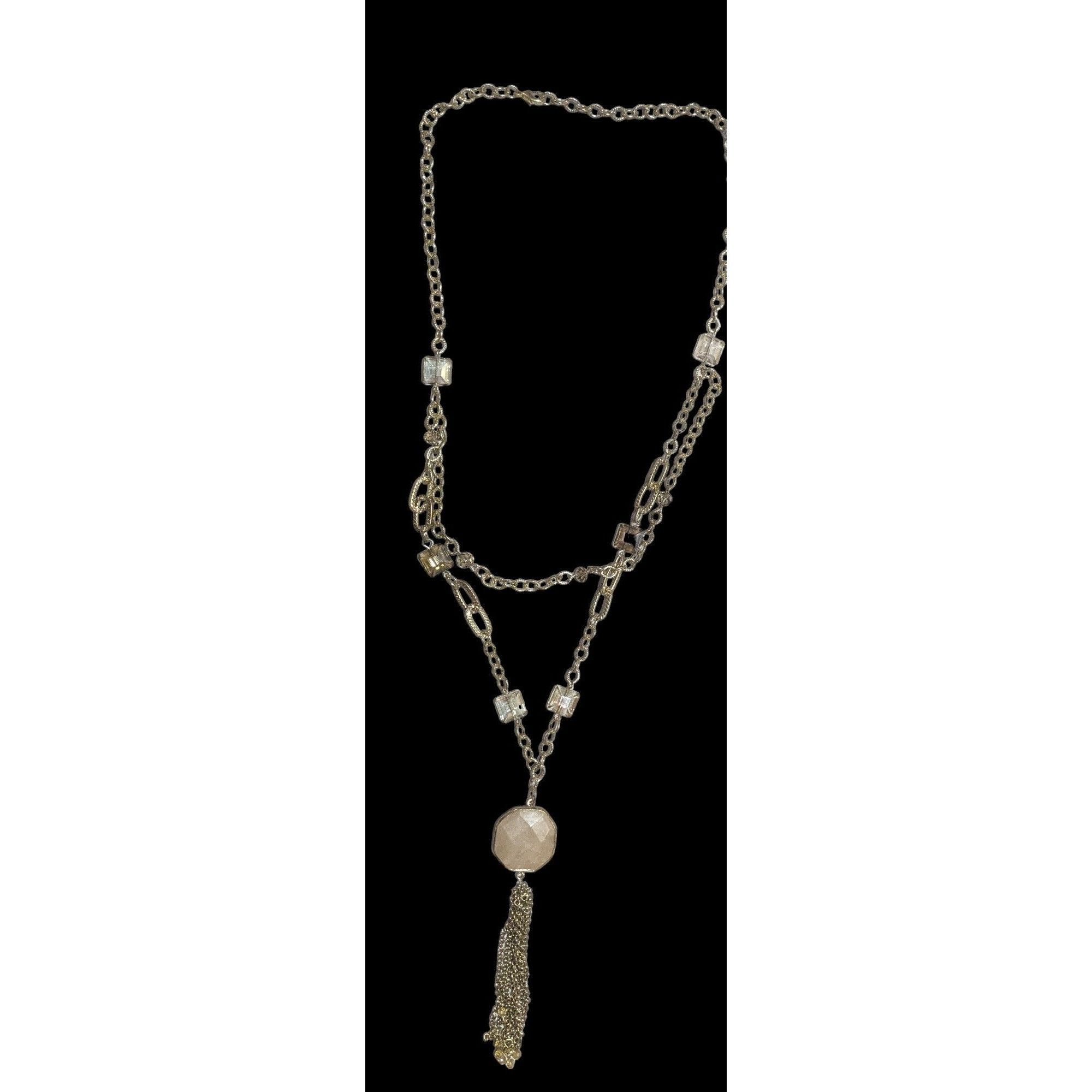 Other Gold Glam Long Layered Pendant & Tassel Necklace Size ONE SIZE - 3 Thumbnail