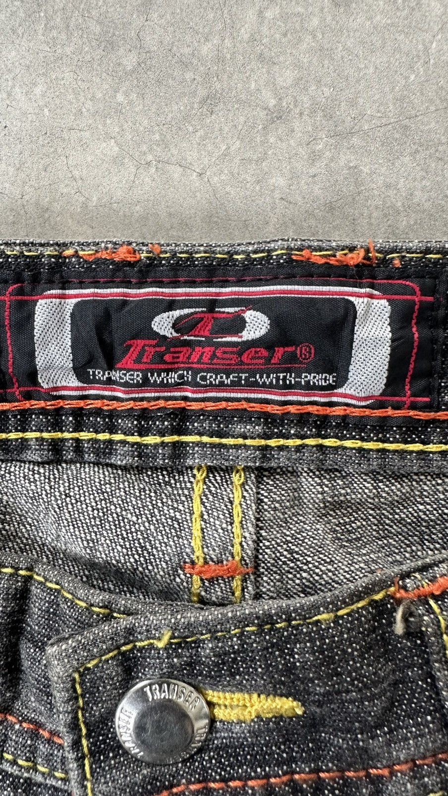 Japanese Brand Y2K TRANSER BAGGY PATCH DENIM PANT Size US 30 / EU 46 - 8 Thumbnail