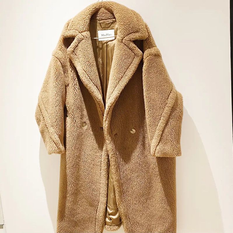 Max Mara MaxMara Brown Faux Fur Women's Coat 0089 Size S / US 4 / IT 40 - 1 Thumbnail