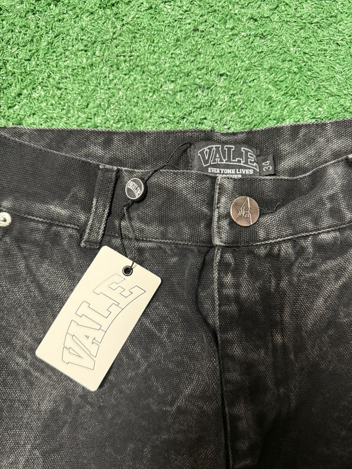 Vale Vale acid wash denim sz 34 Size US 34 / EU 50 - 2 Thumbnail