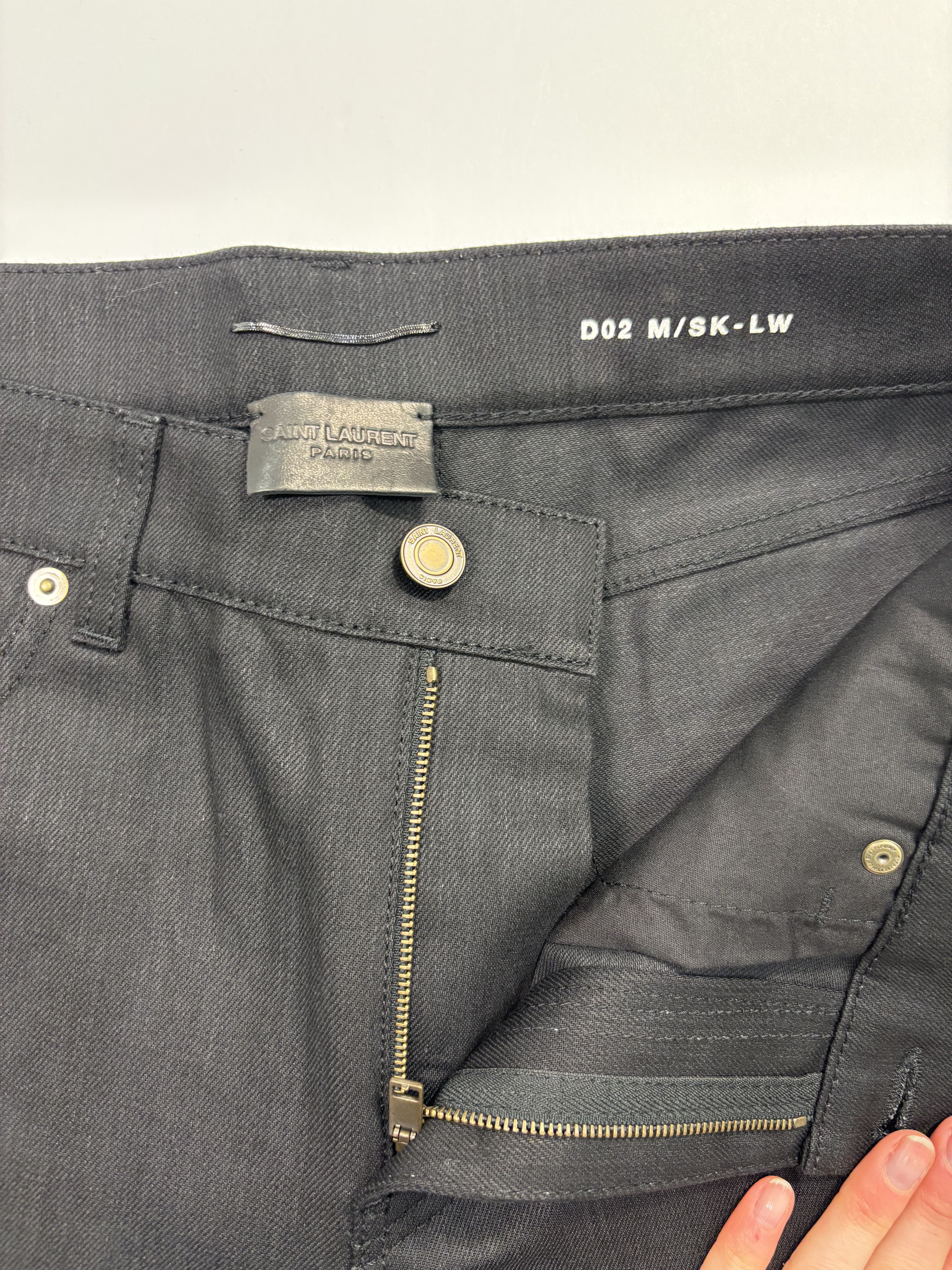 Saint Laurent Paris Saint Laurent Distressed Black Pants Size US 32 / EU 48 - 2 Thumbnail