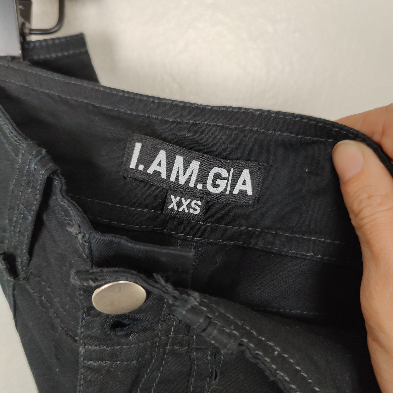 Other I.Am.Gia Ryder Cargo Pants Womens XXS Black Low Rise Y2K Size 24" / US 00 / IT 34 - 9 Thumbnail