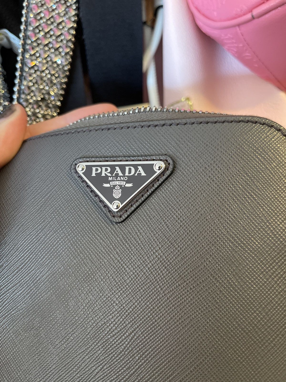 Prada Prada Grey leather cross body bag Size ONE SIZE - 10 Thumbnail