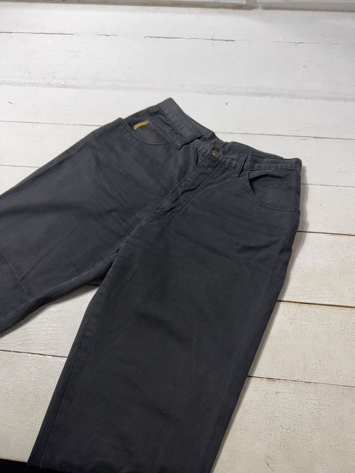 Giorgio Armani 90s Retro Armani Jeans Black Cotton Pants Made in Italy Size US 28 / EU 44 - 7 Thumbnail