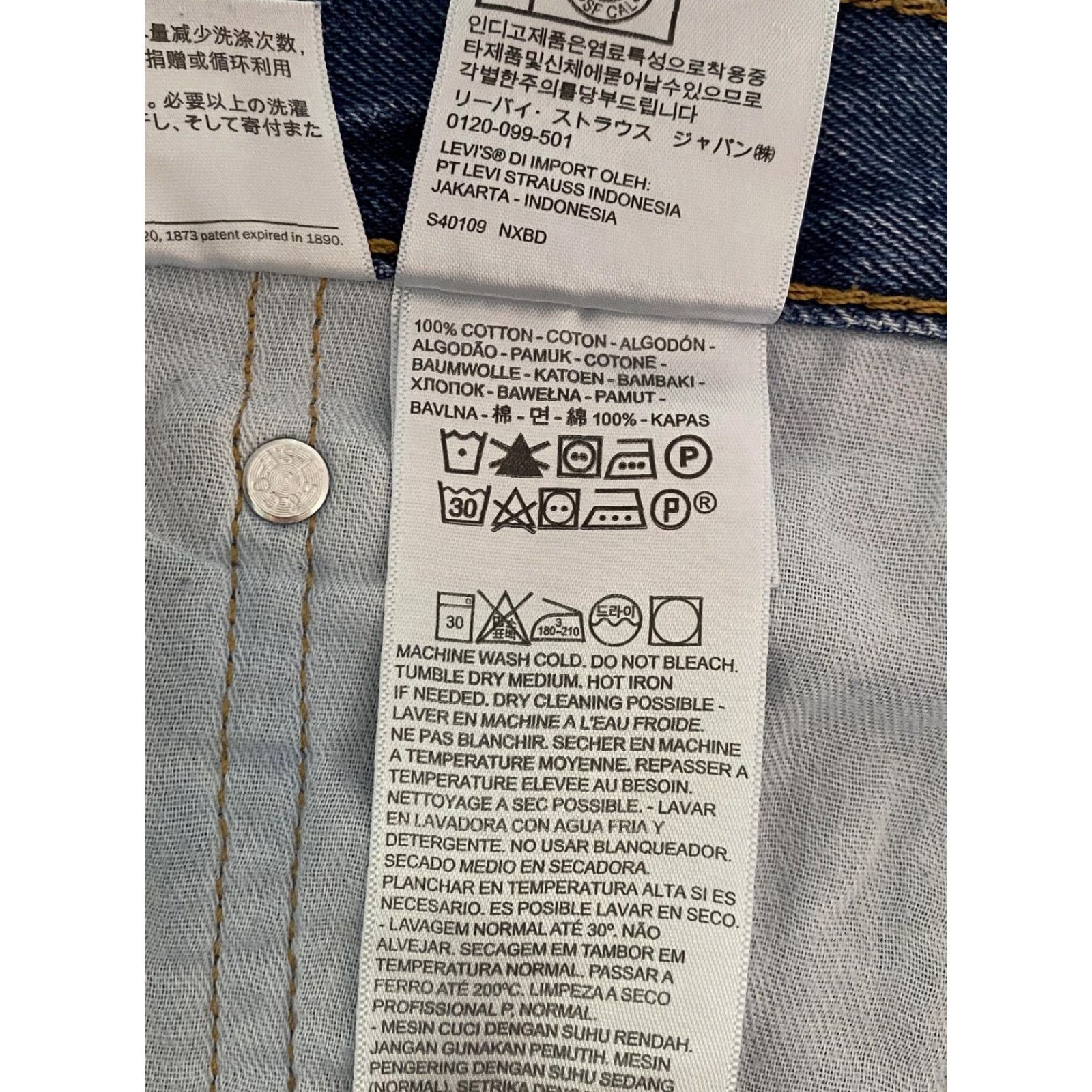 Levi's Levi's Jeans Mens 36x32 Blue Denim 100% Cotton Straight Leg Five Pocket Classic Size US 36 / EU 52 - 4 Thumbnail