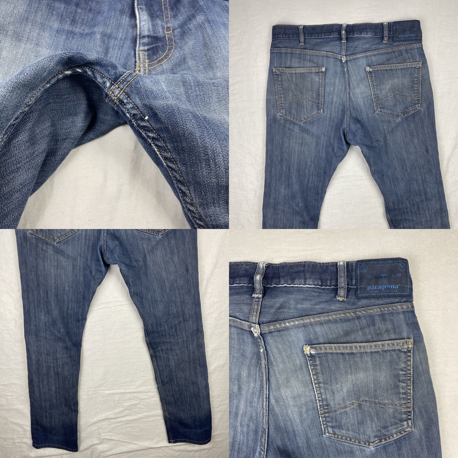 Patagonia Patagonia Jeans Mens 32x30 Denim Blue Regular Straight Logo 5-Pocket USA Iron Clad Performance Size US 32 / EU 48 - 9 Thumbnail