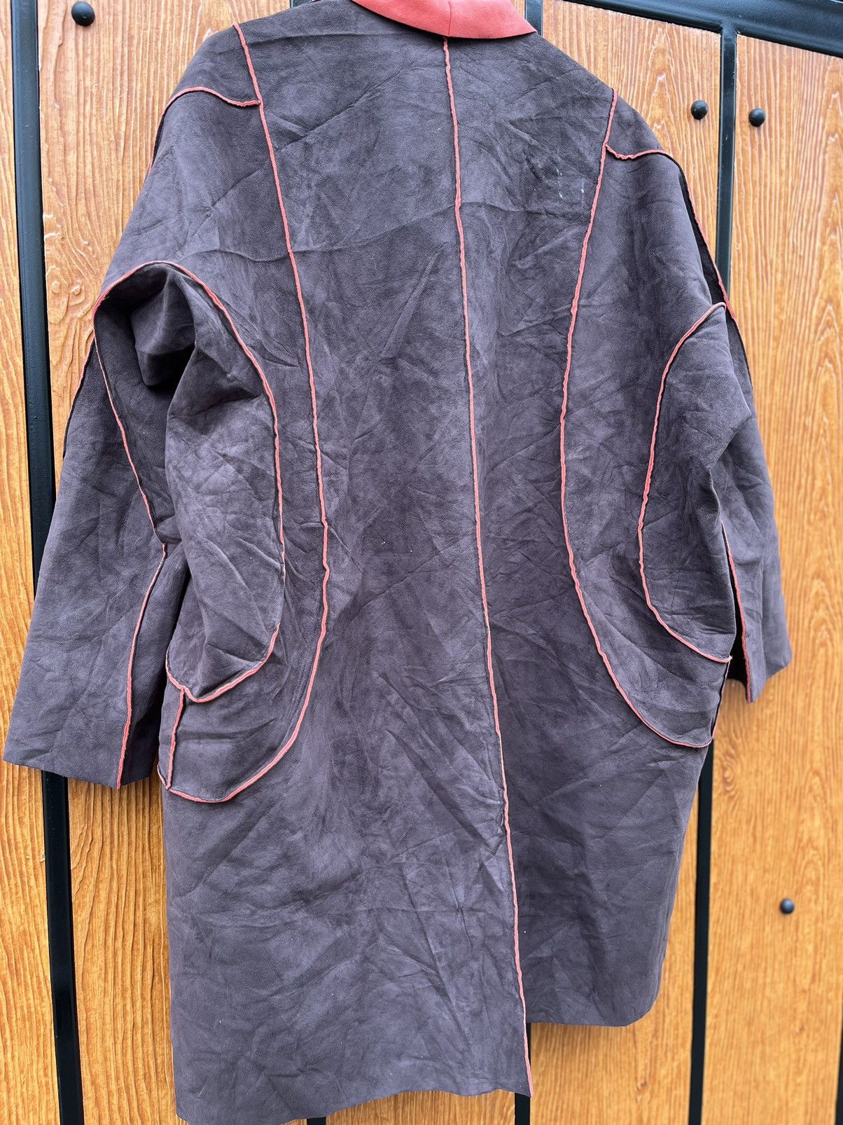 Designer × Issey Miyake Issey Miyake Deconstructed Reversible Suede Batwing Coat Size US M / EU 48-50 / 2 - 6 Thumbnail